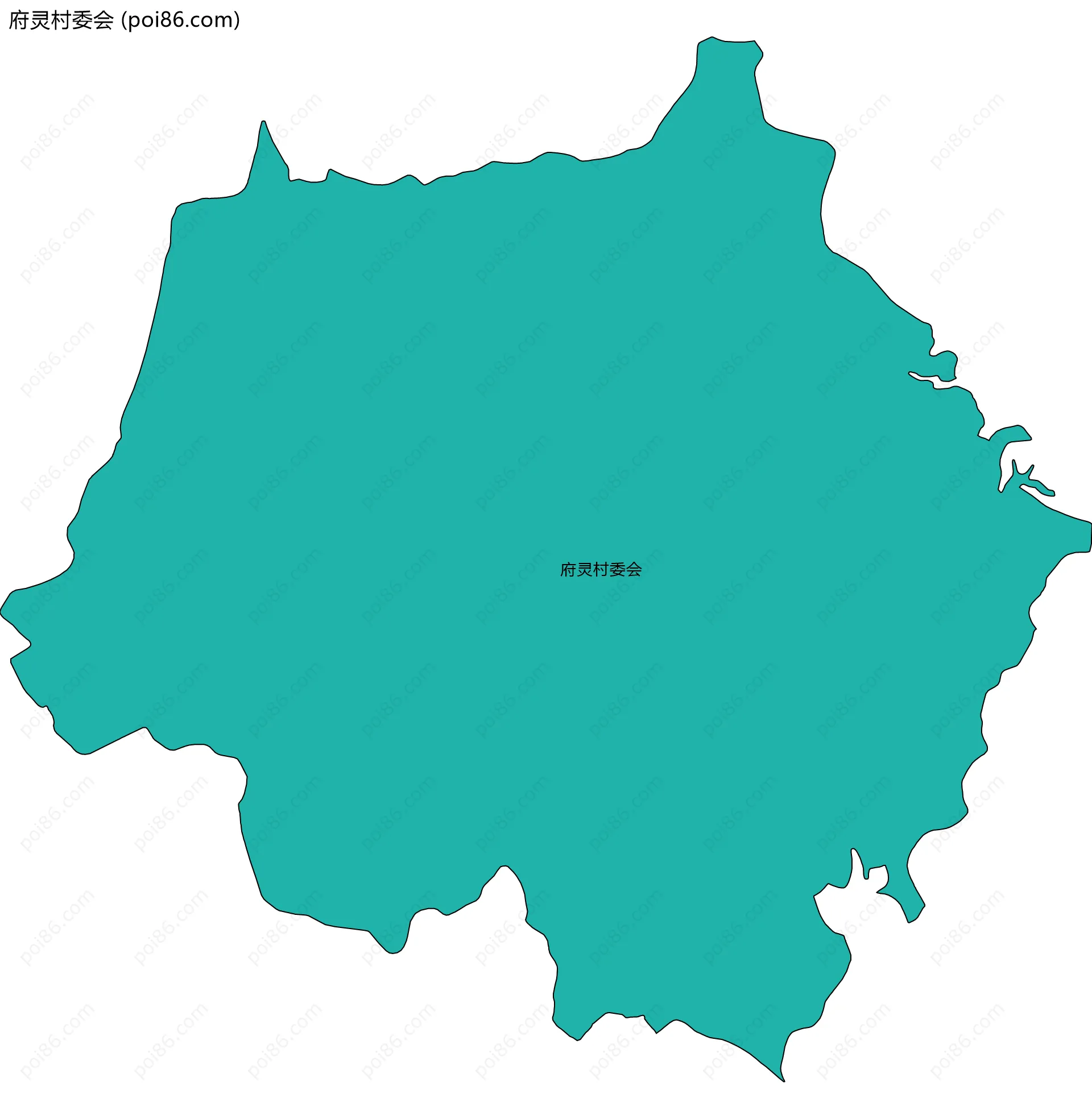 府灵村委会边界地图