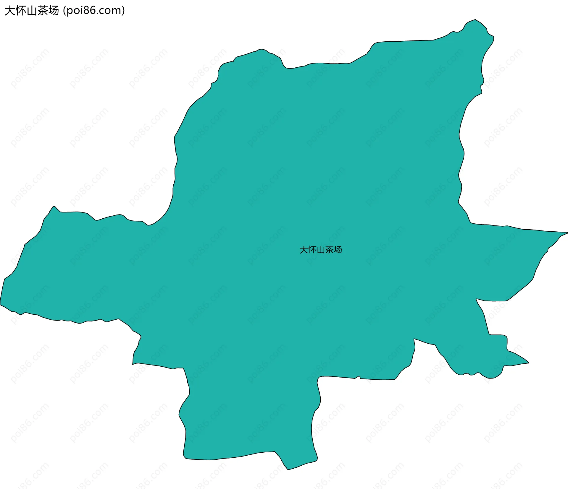 大怀山茶场边界地图