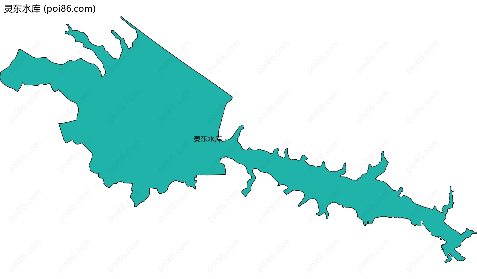 灵东水库边界地图