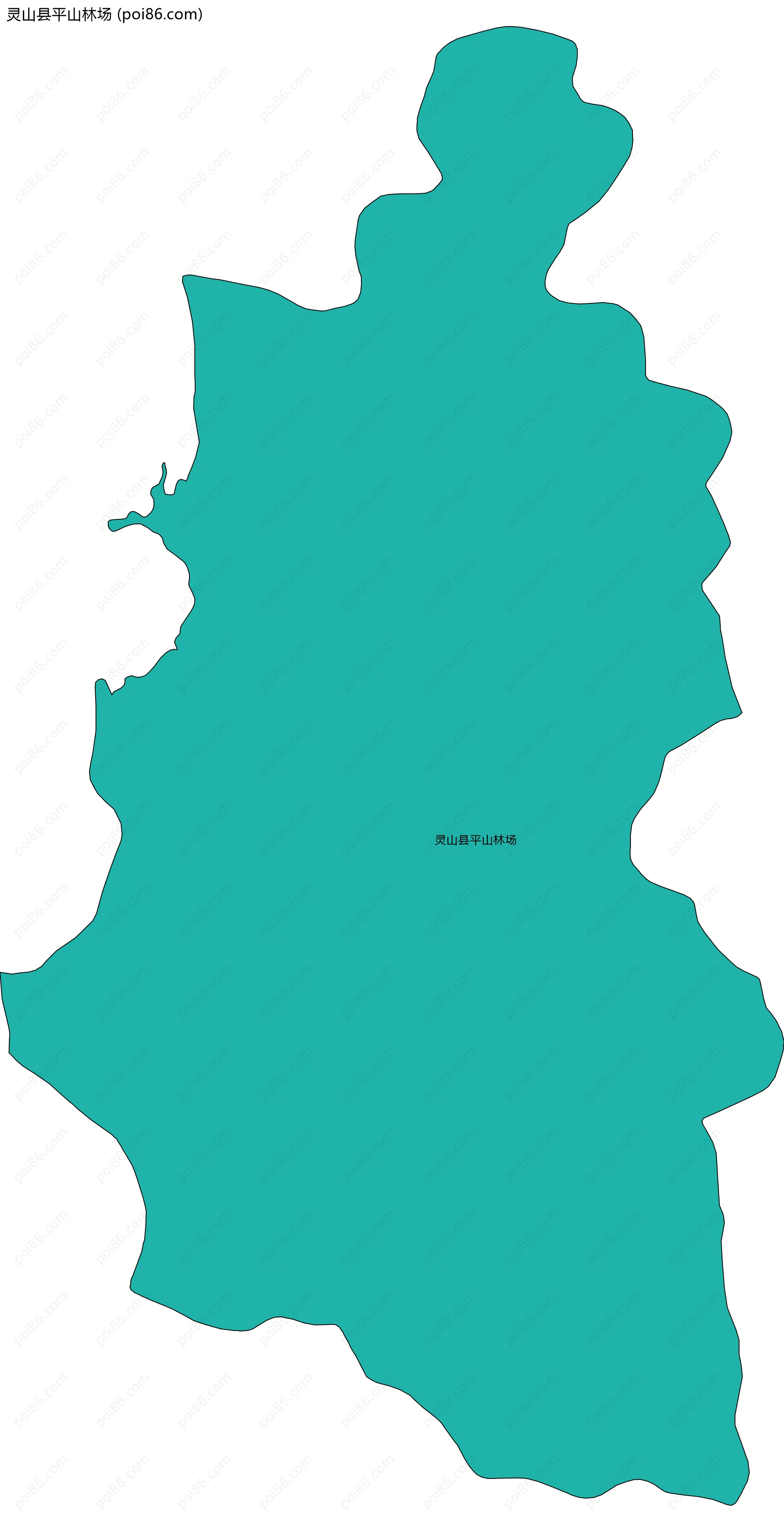 灵山县平山林场边界地图