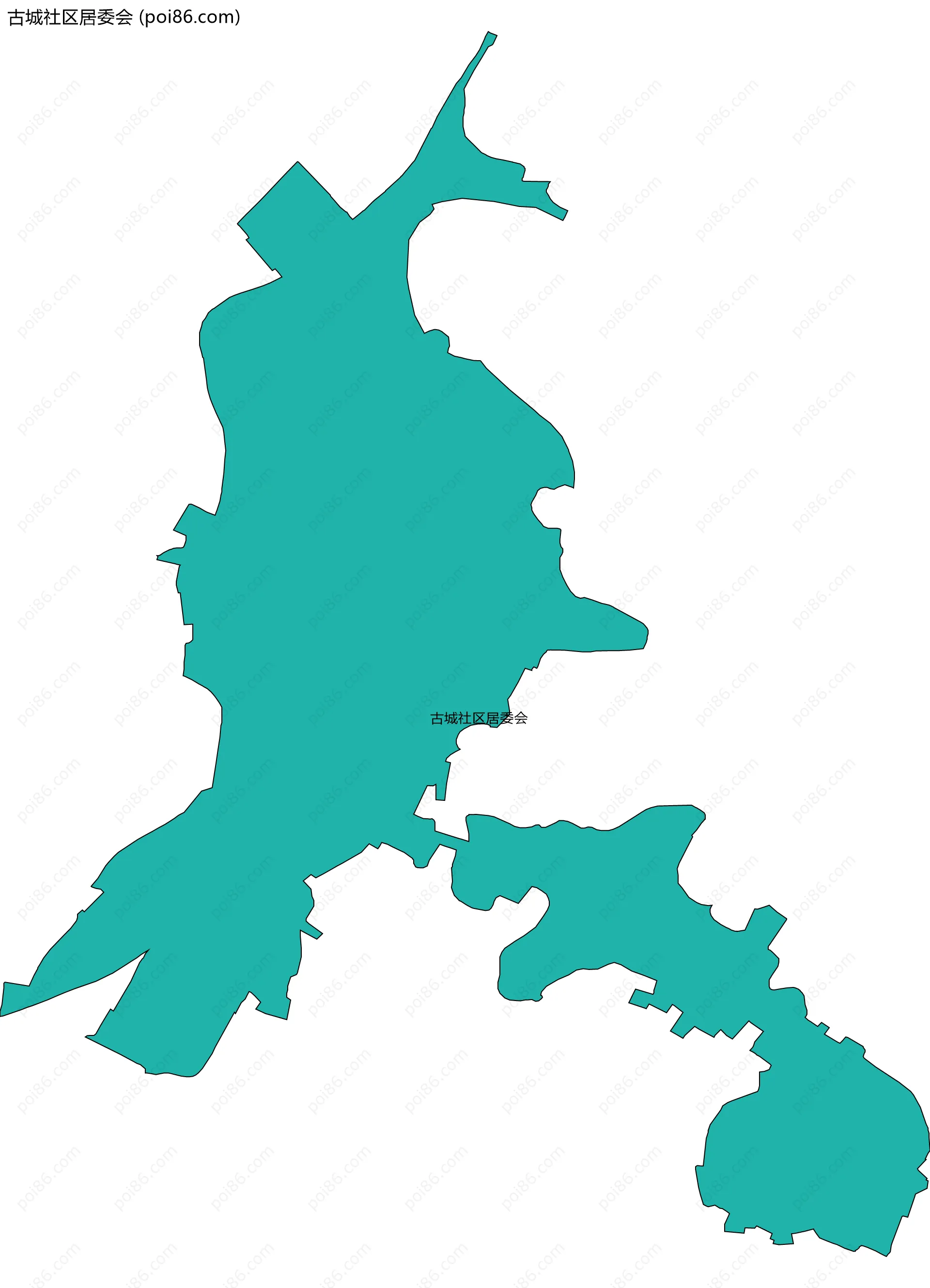 古城社区居委会边界地图