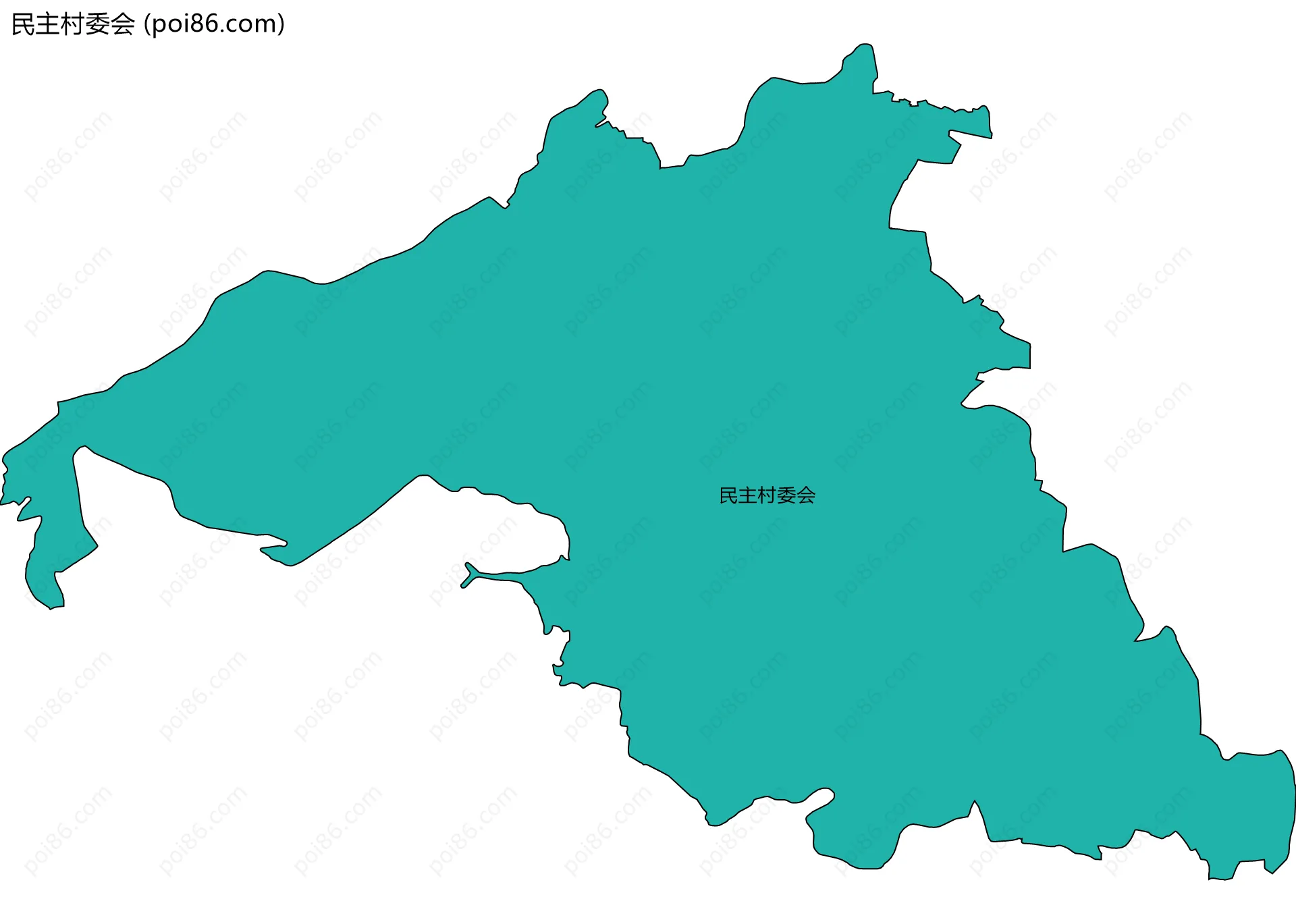 民主村委会边界地图