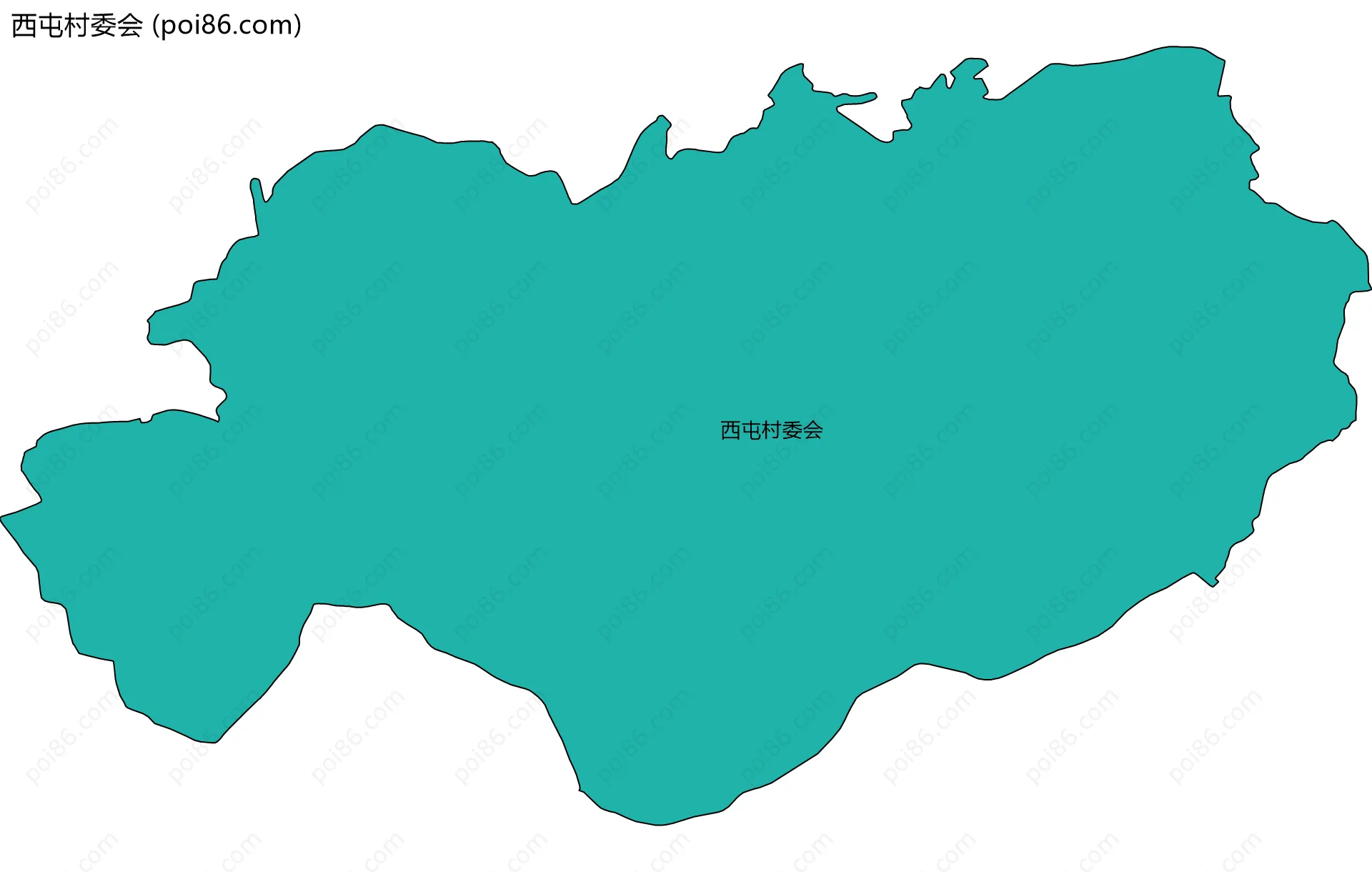 西屯村委会边界地图