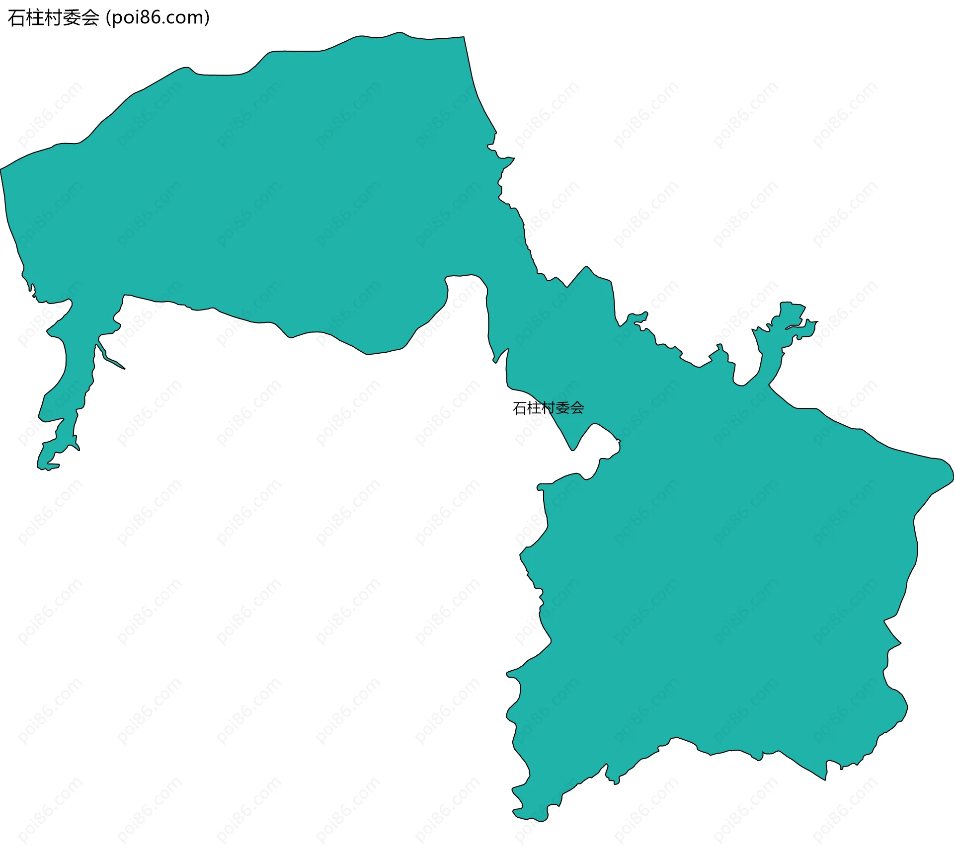 石柱村委会边界地图
