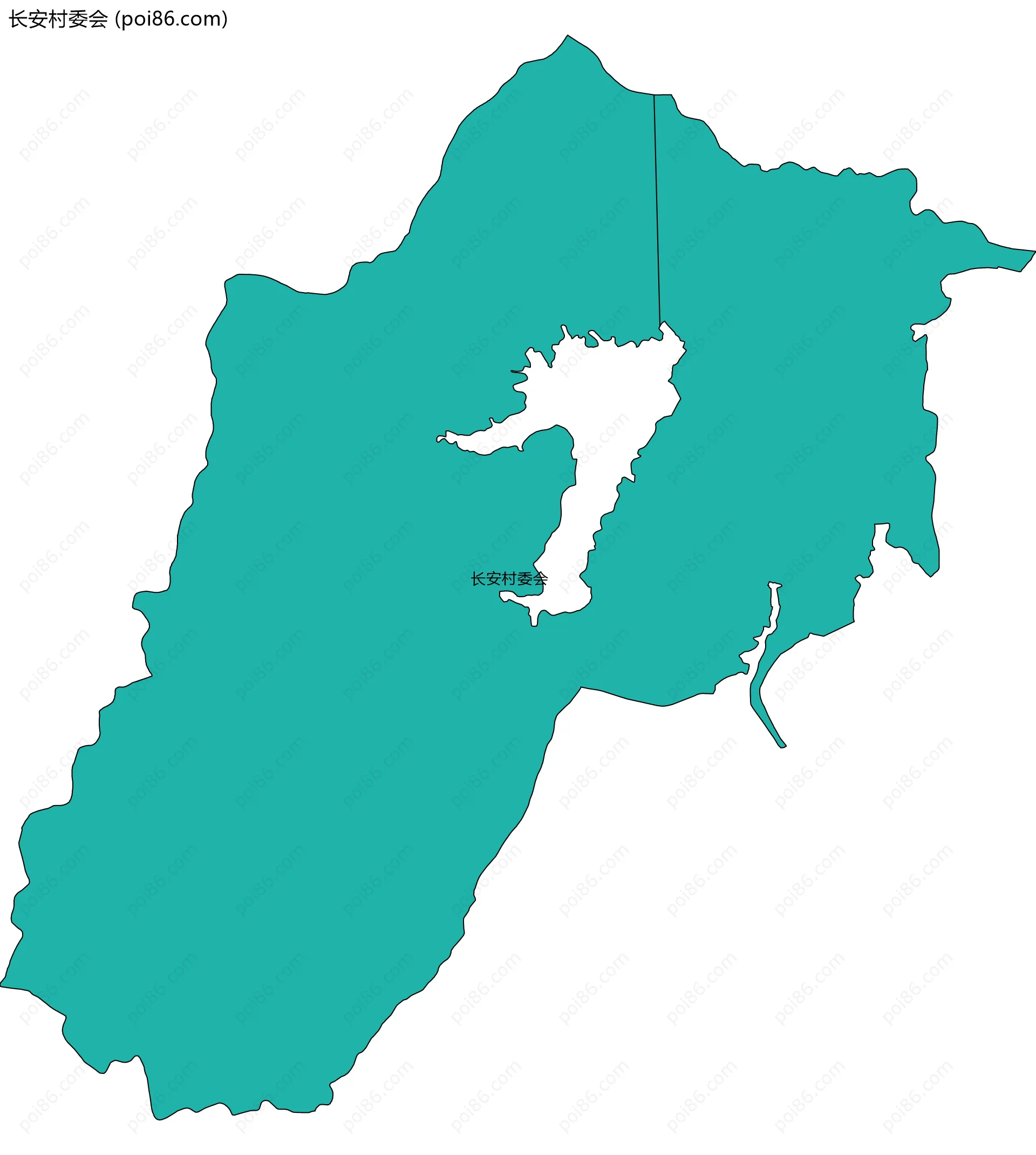 长安村委会边界地图