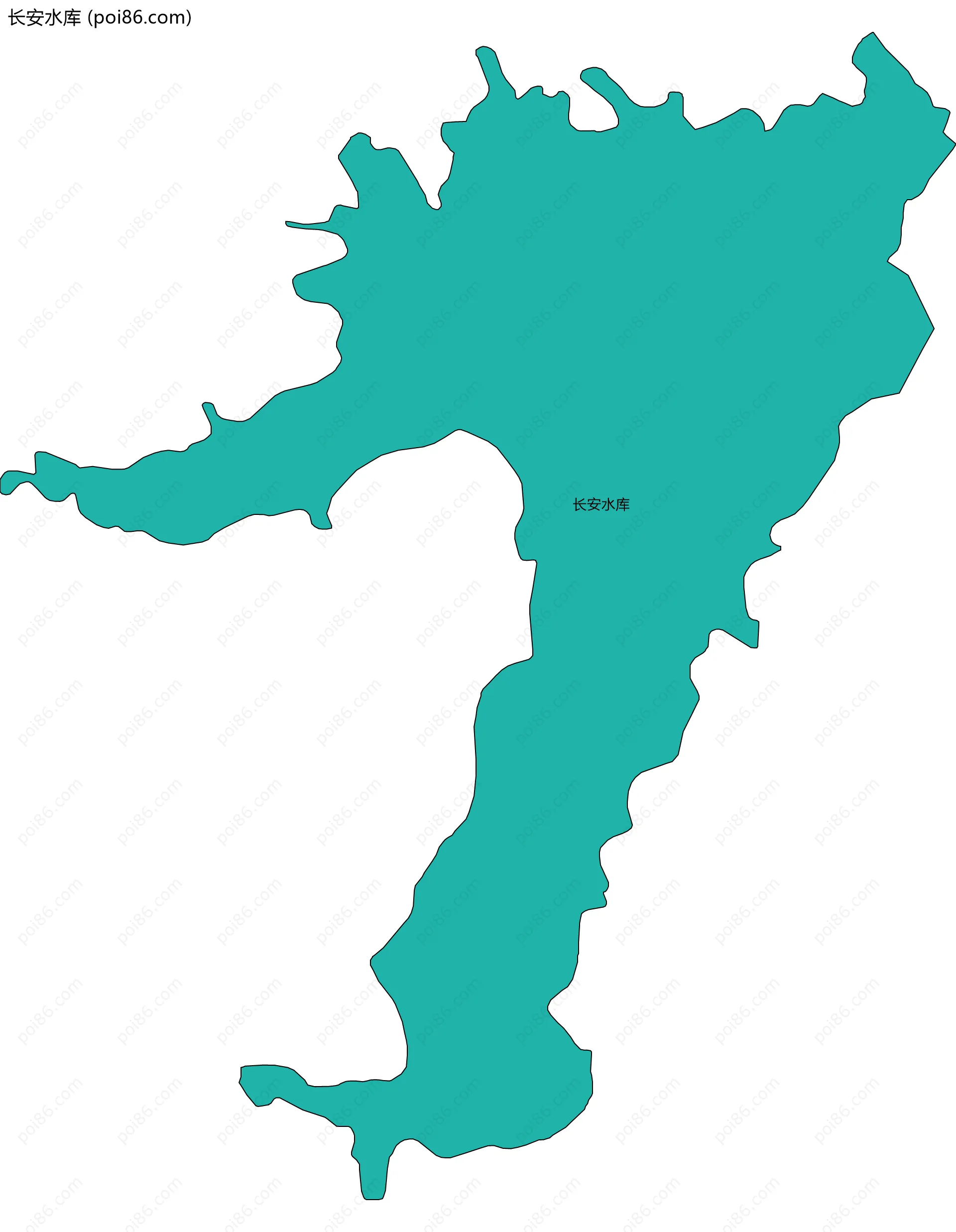 长安水库边界地图