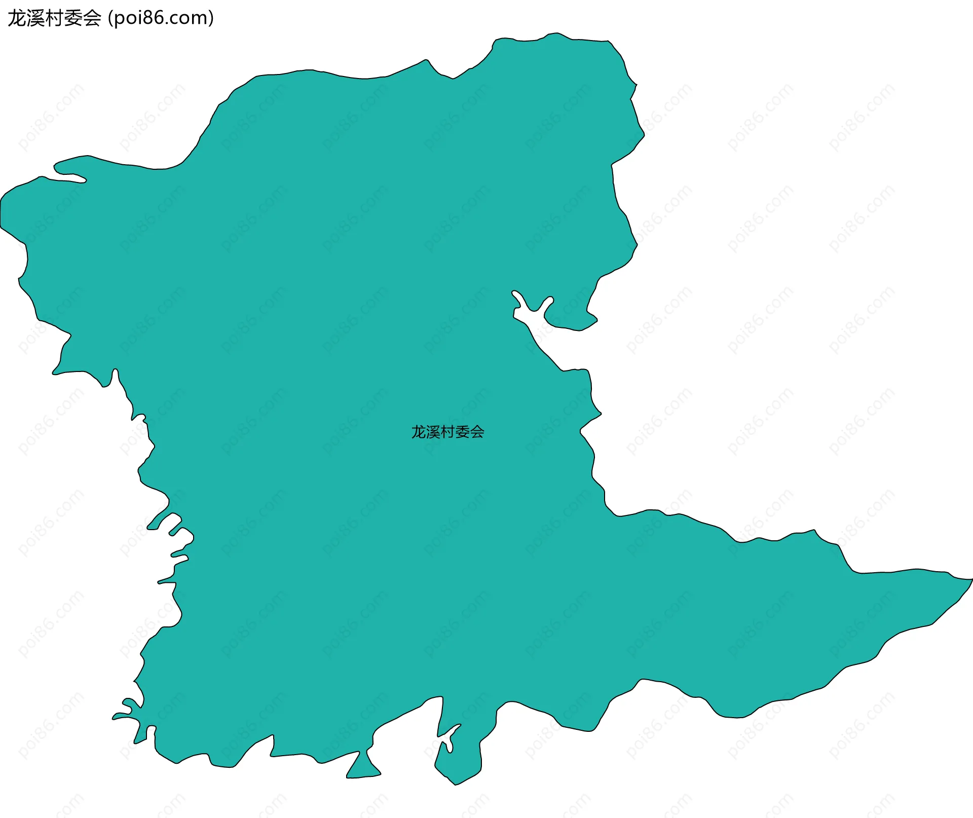 龙溪村委会边界地图