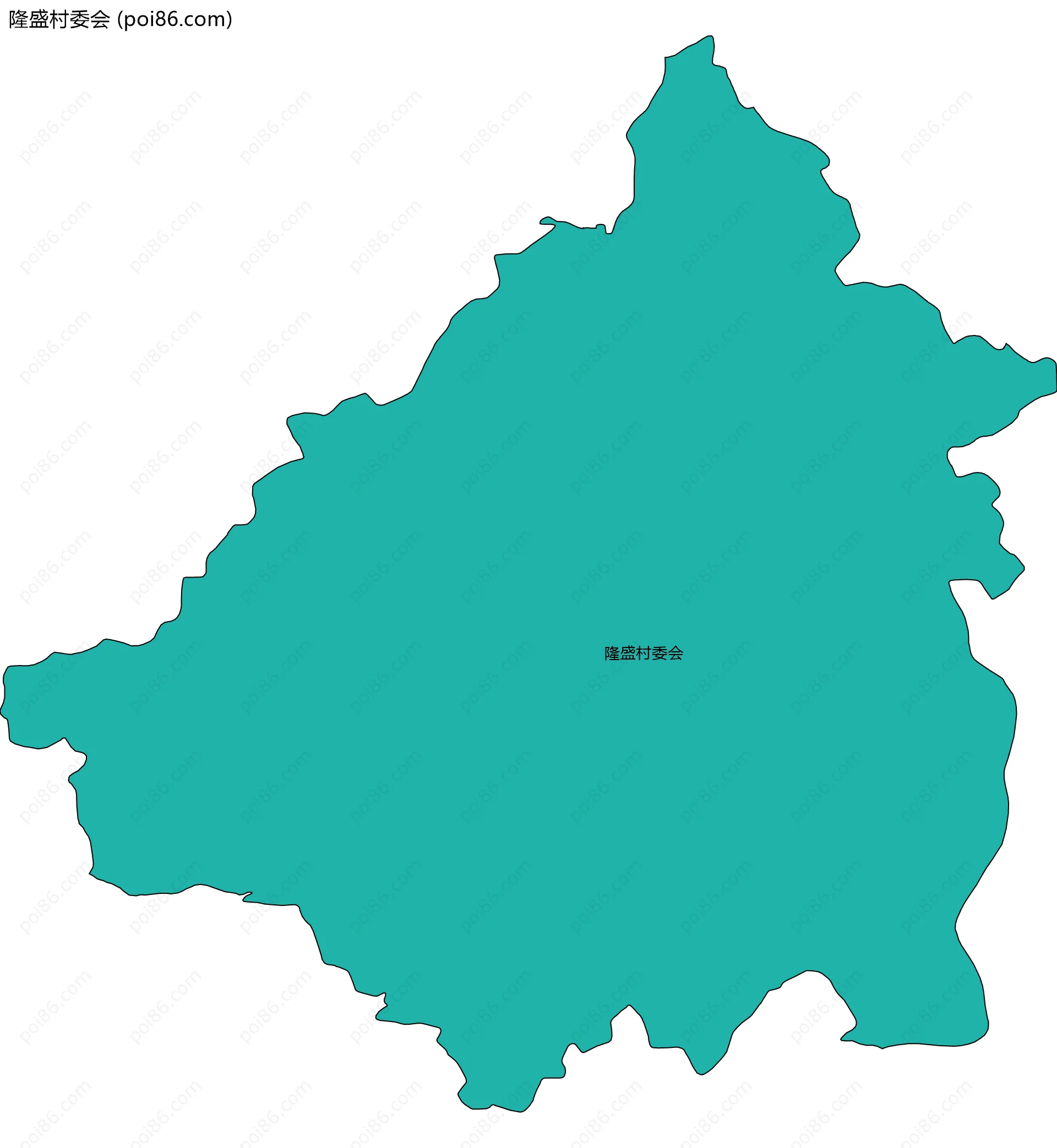 隆盛村委会边界地图