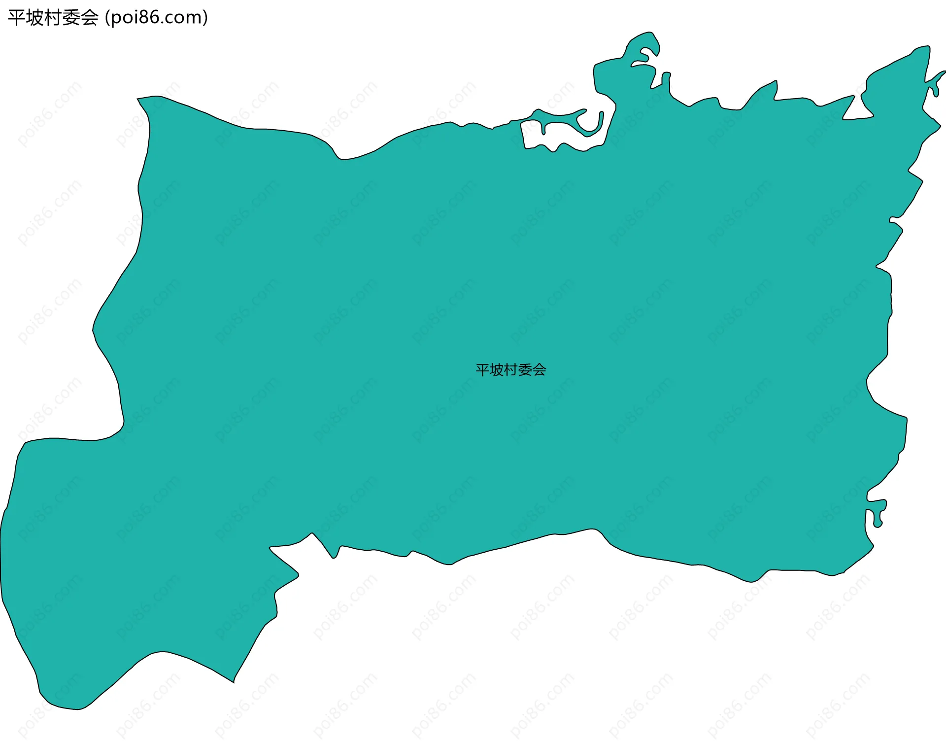 平坡村委会边界地图