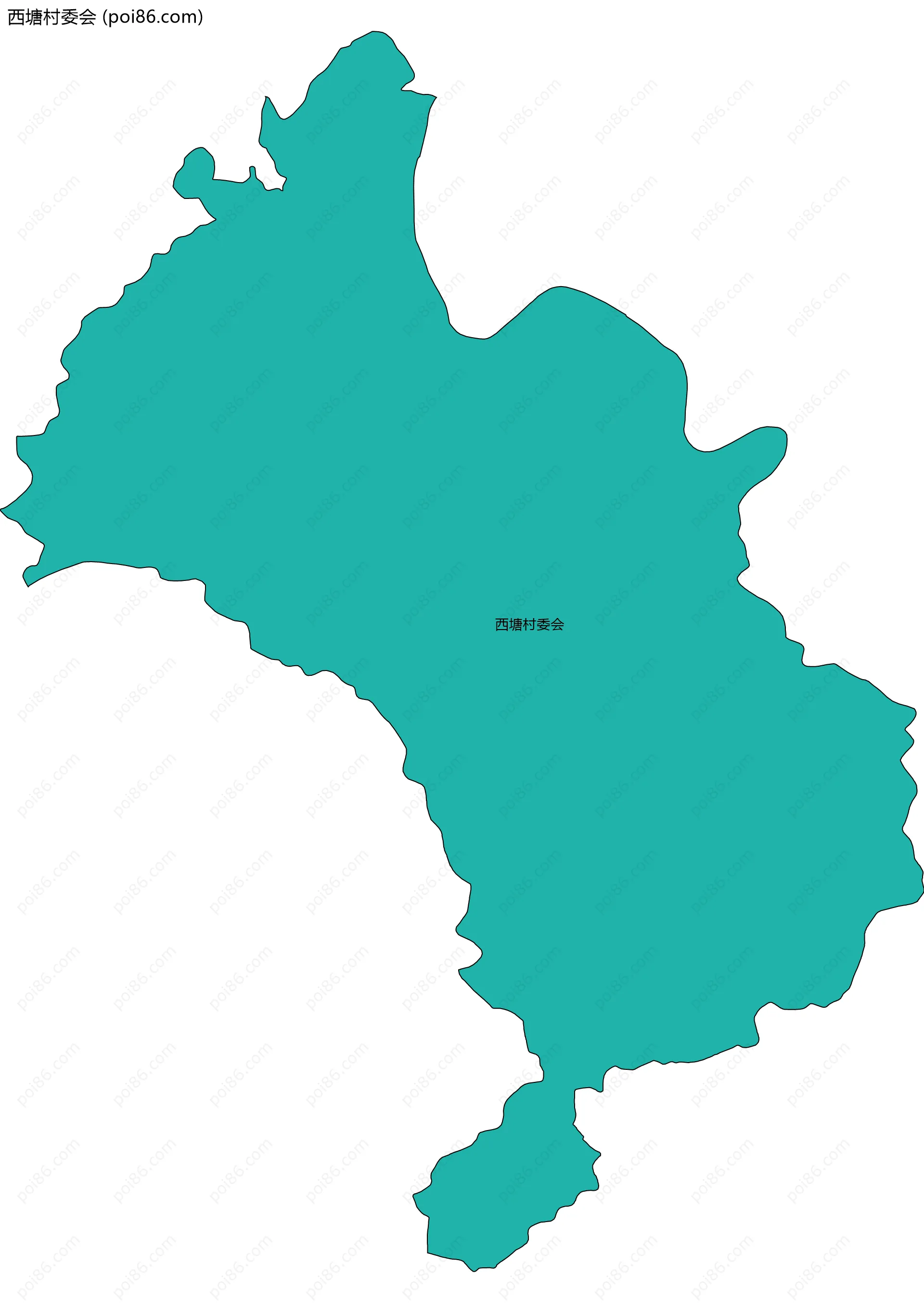 西塘村委会边界地图