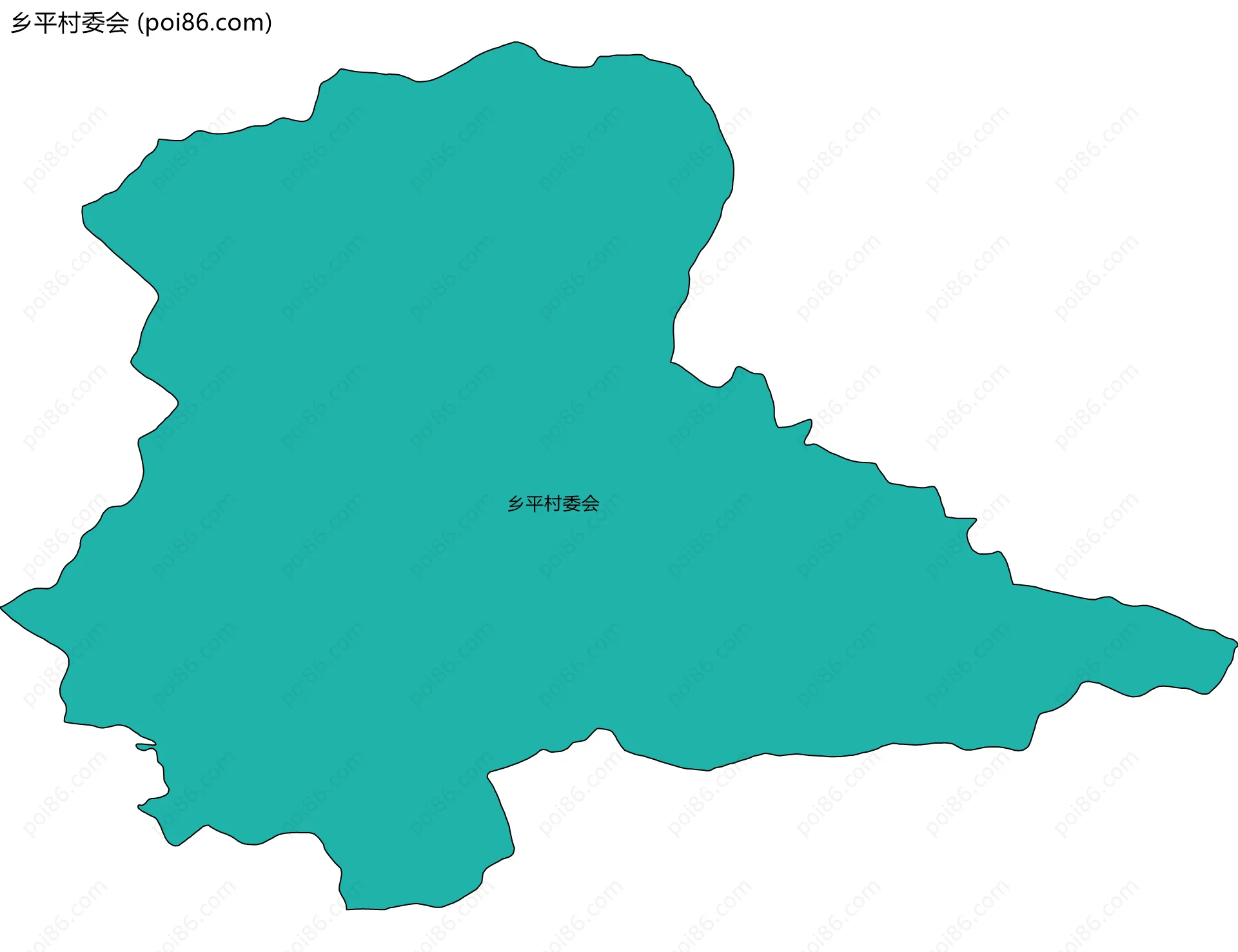 乡平村委会边界地图