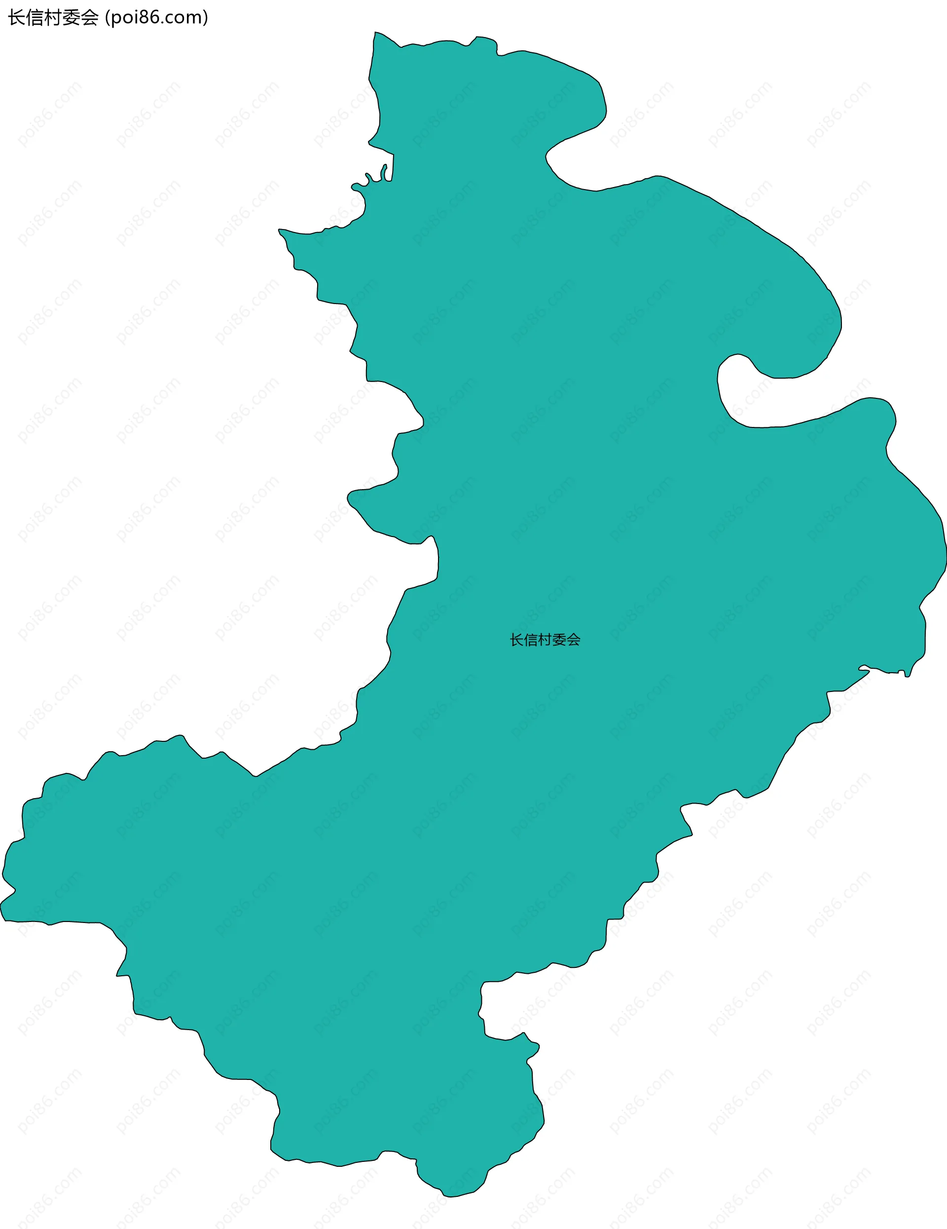 长信村委会边界地图
