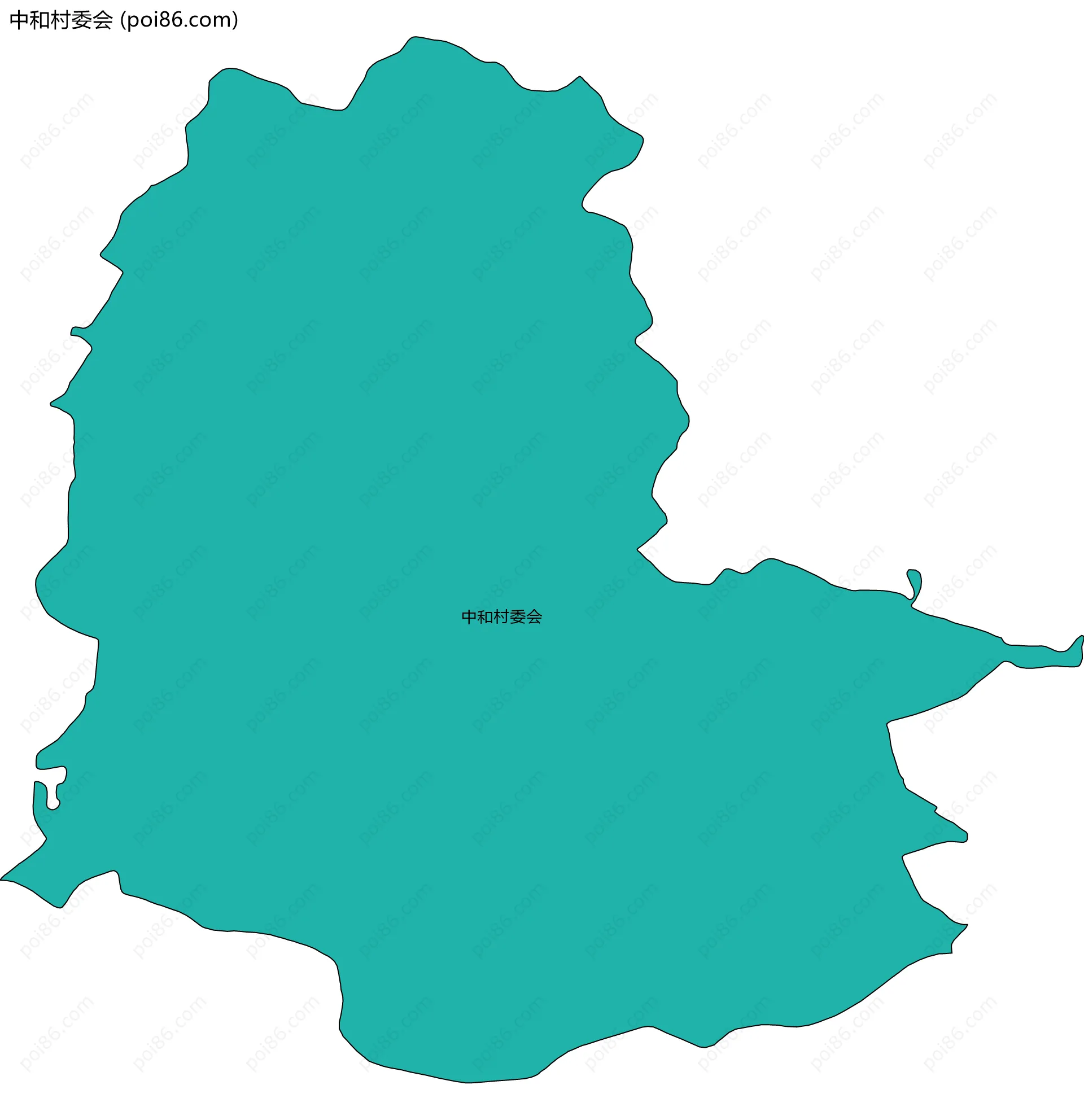 中和村委会边界地图
