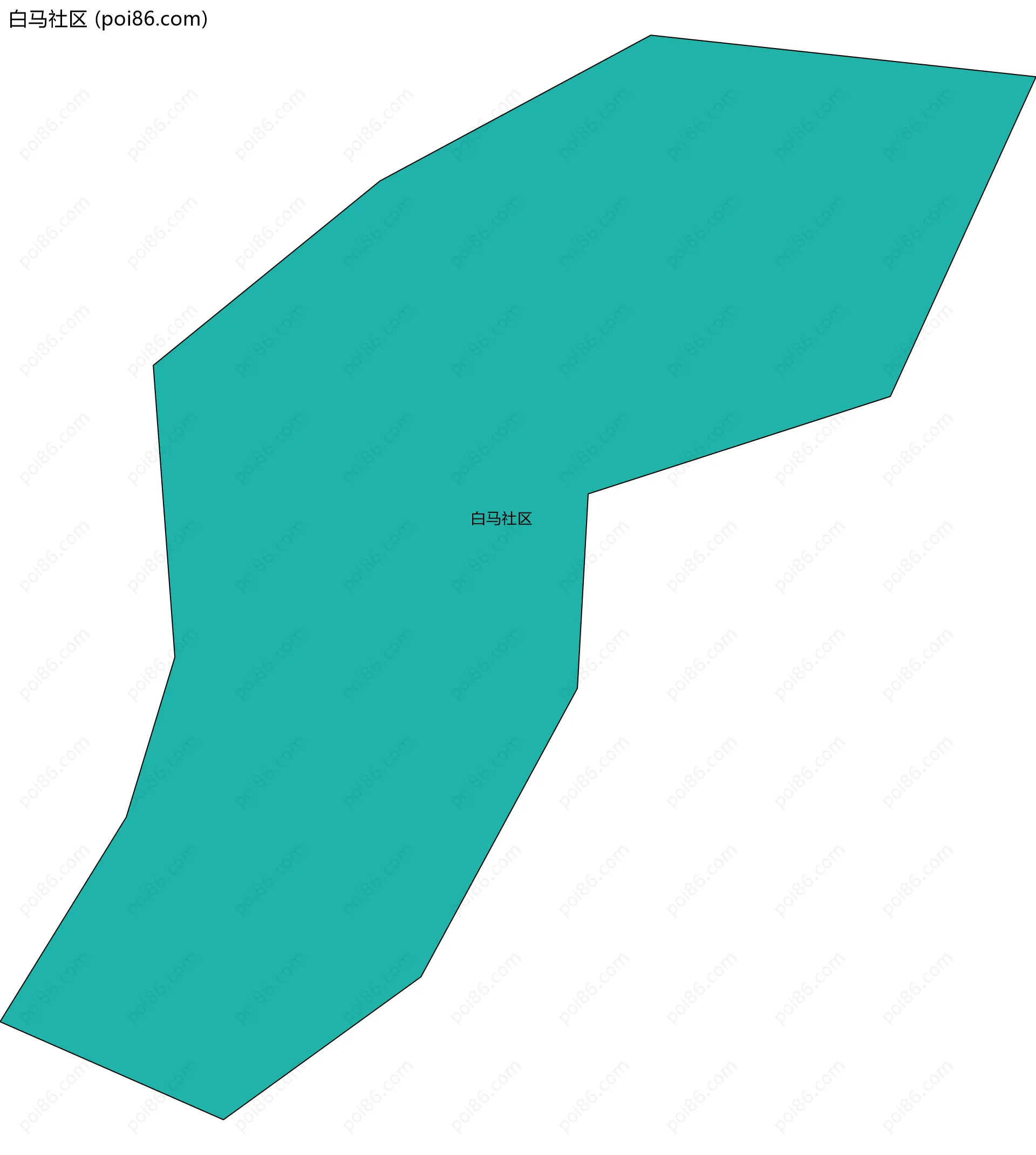 白马社区边界地图