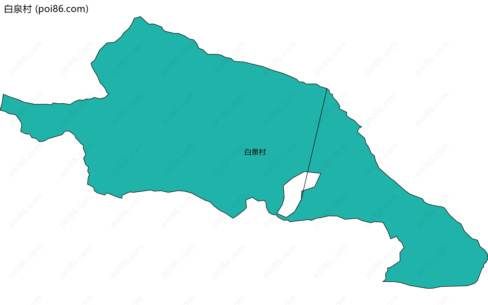 白泉村边界地图