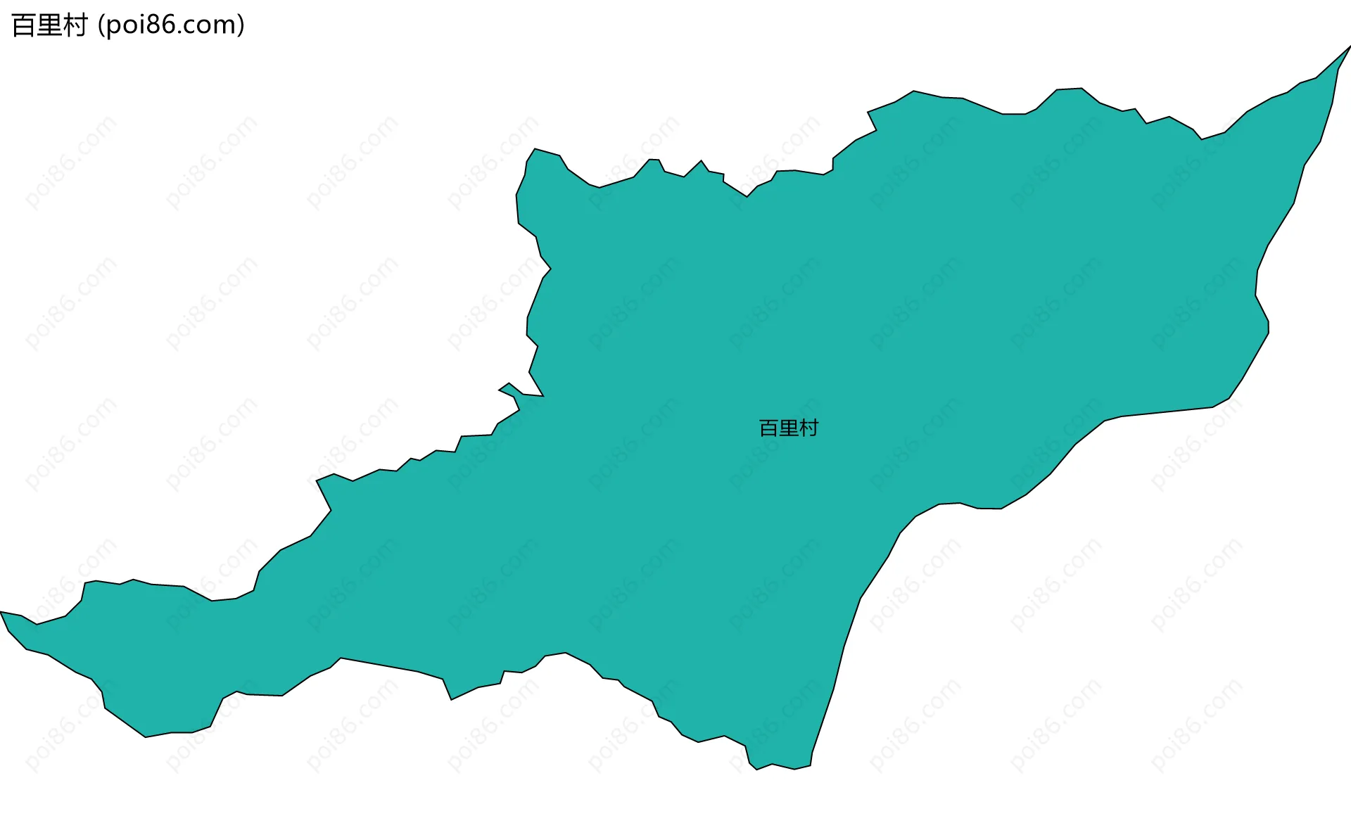 百里村边界地图