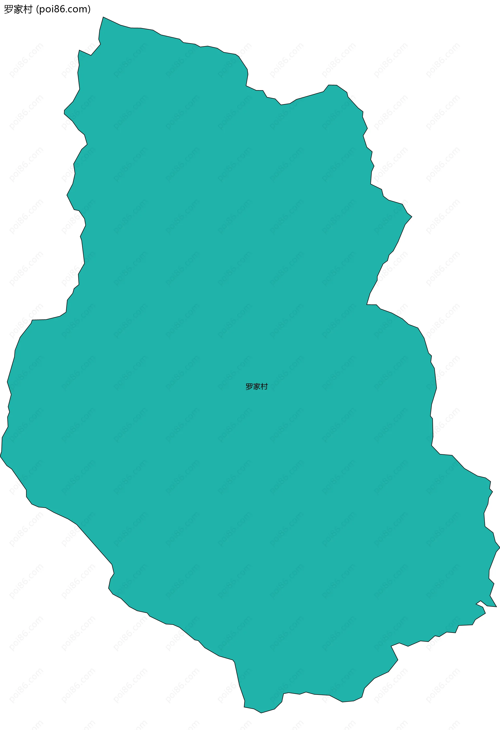 罗家村边界地图