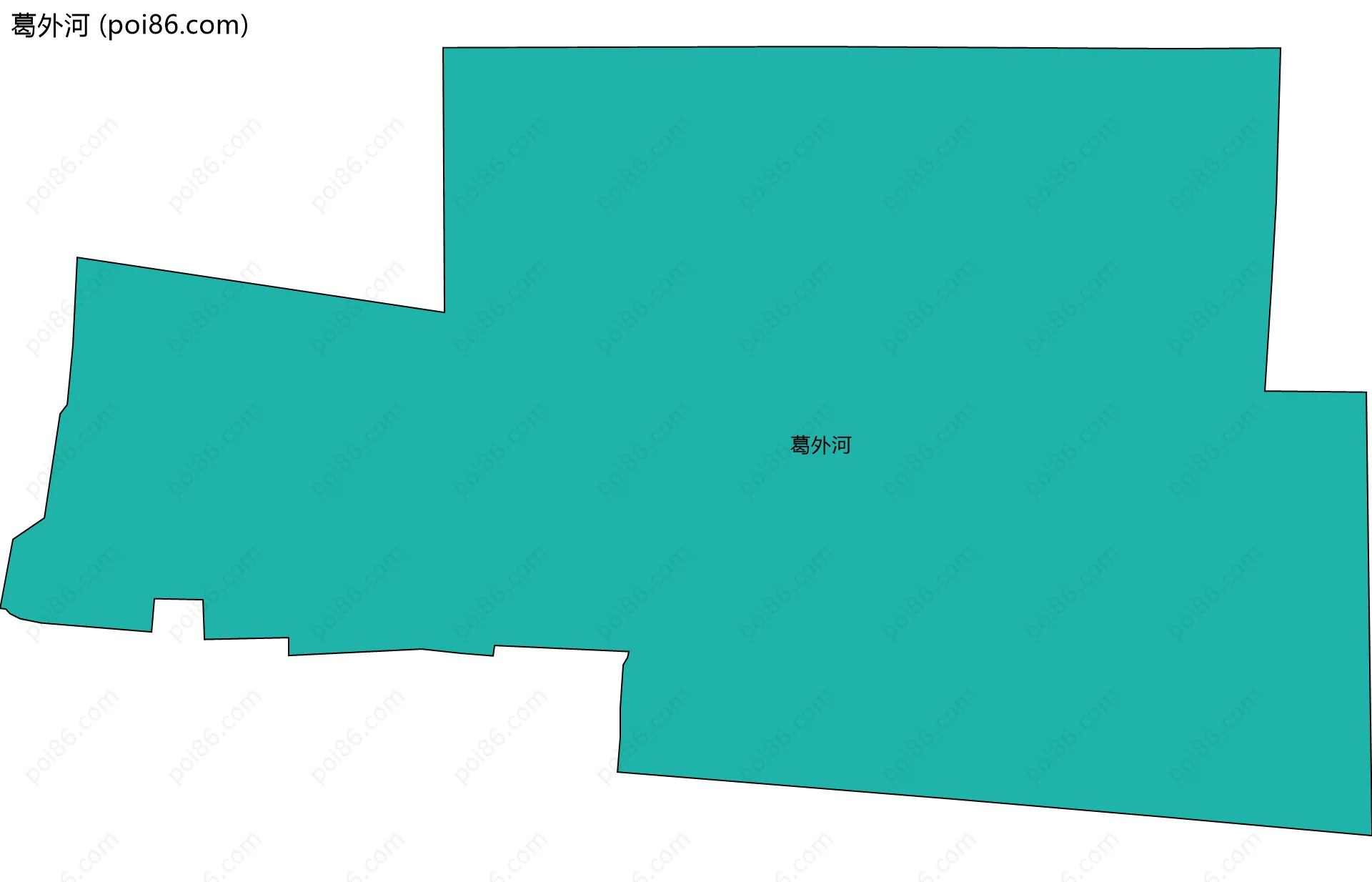 葛外河边界地图