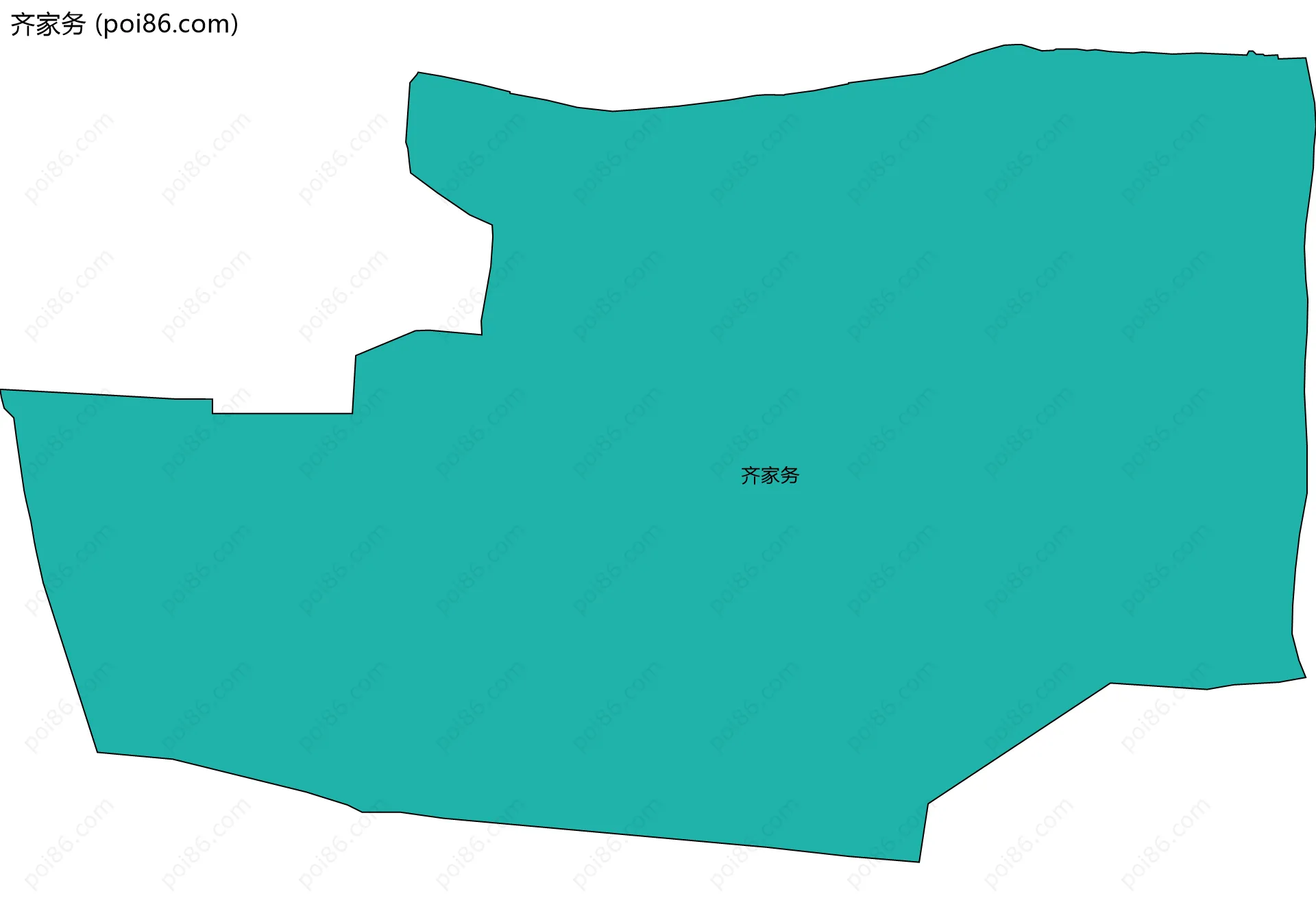齐家务边界地图