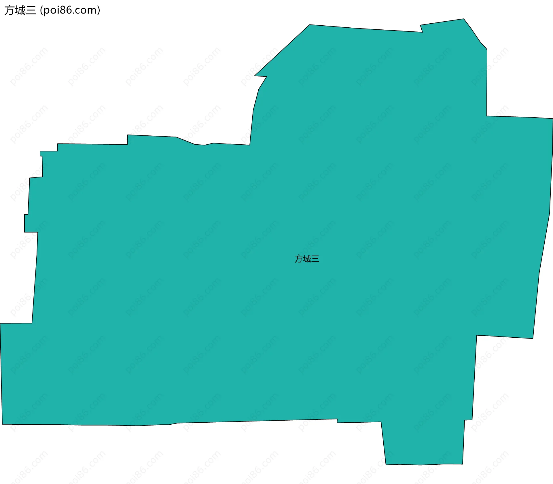 方城三边界地图