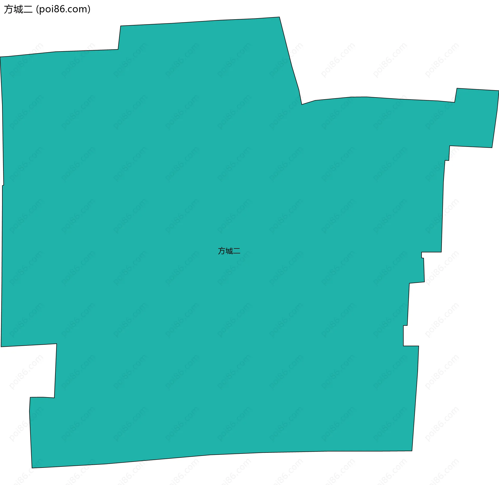 方城二边界地图