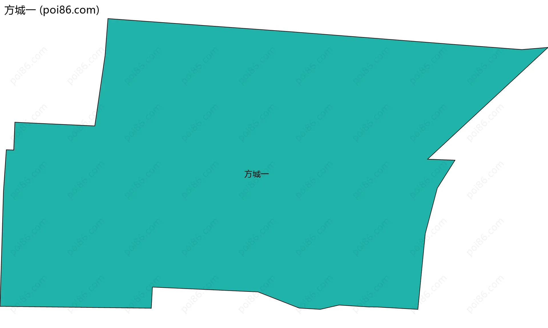 方城一边界地图
