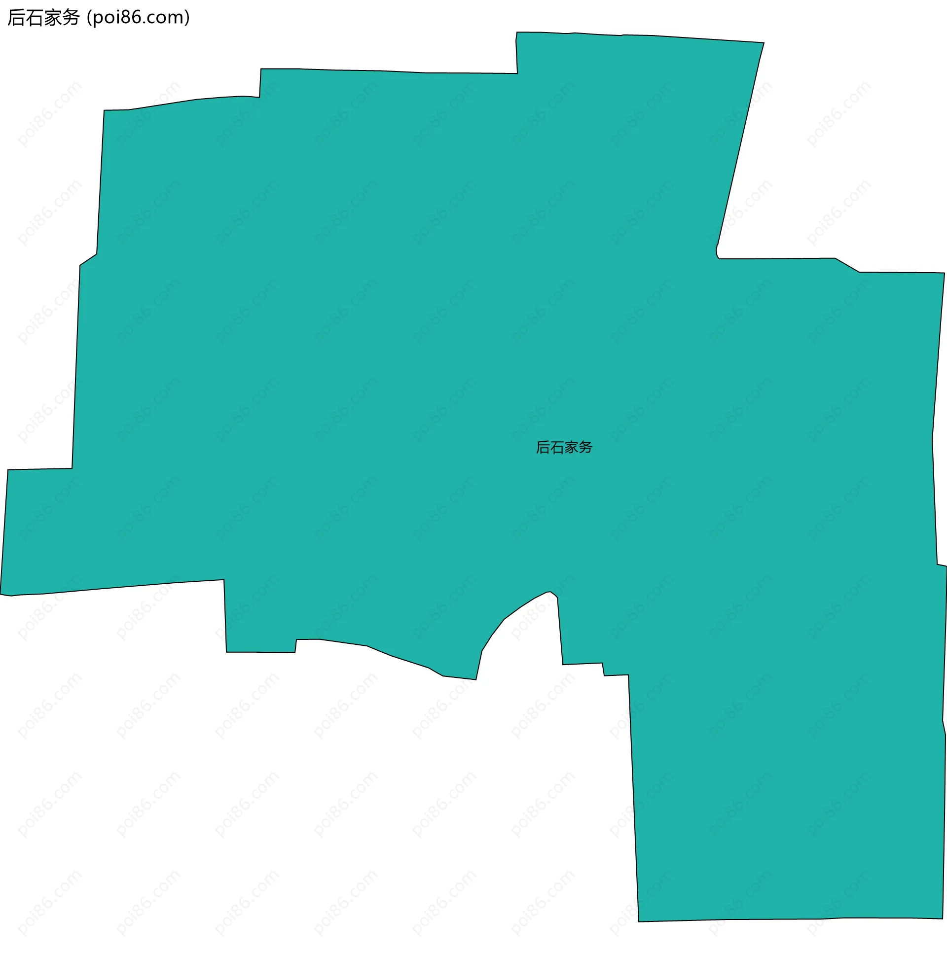 后石家务边界地图