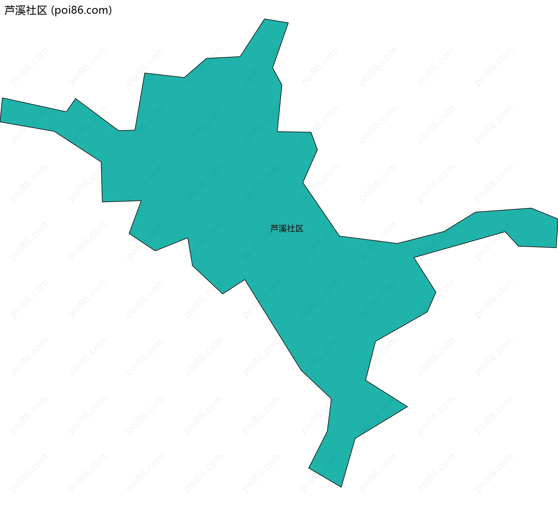 芦溪社区边界地图