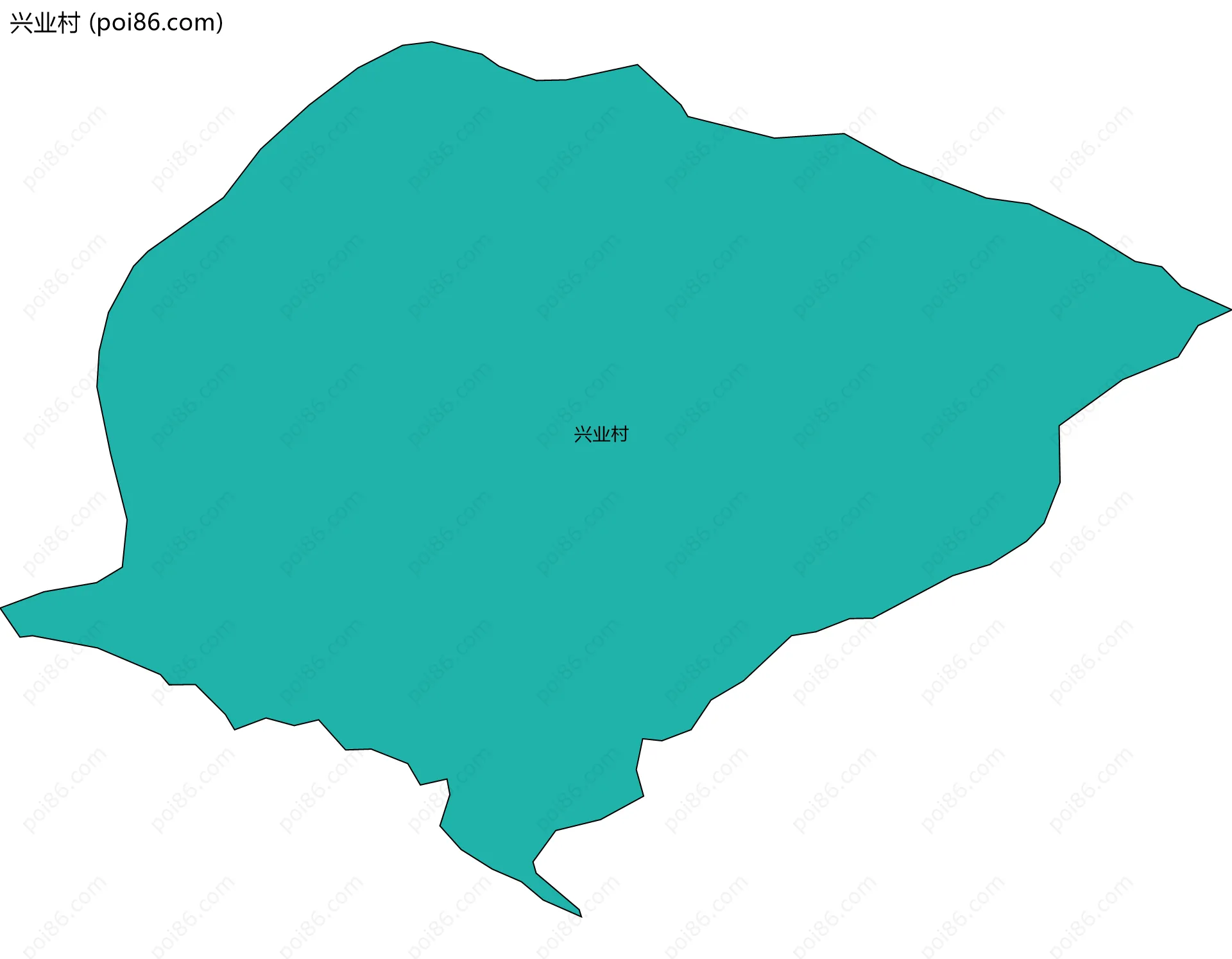 兴业村边界地图
