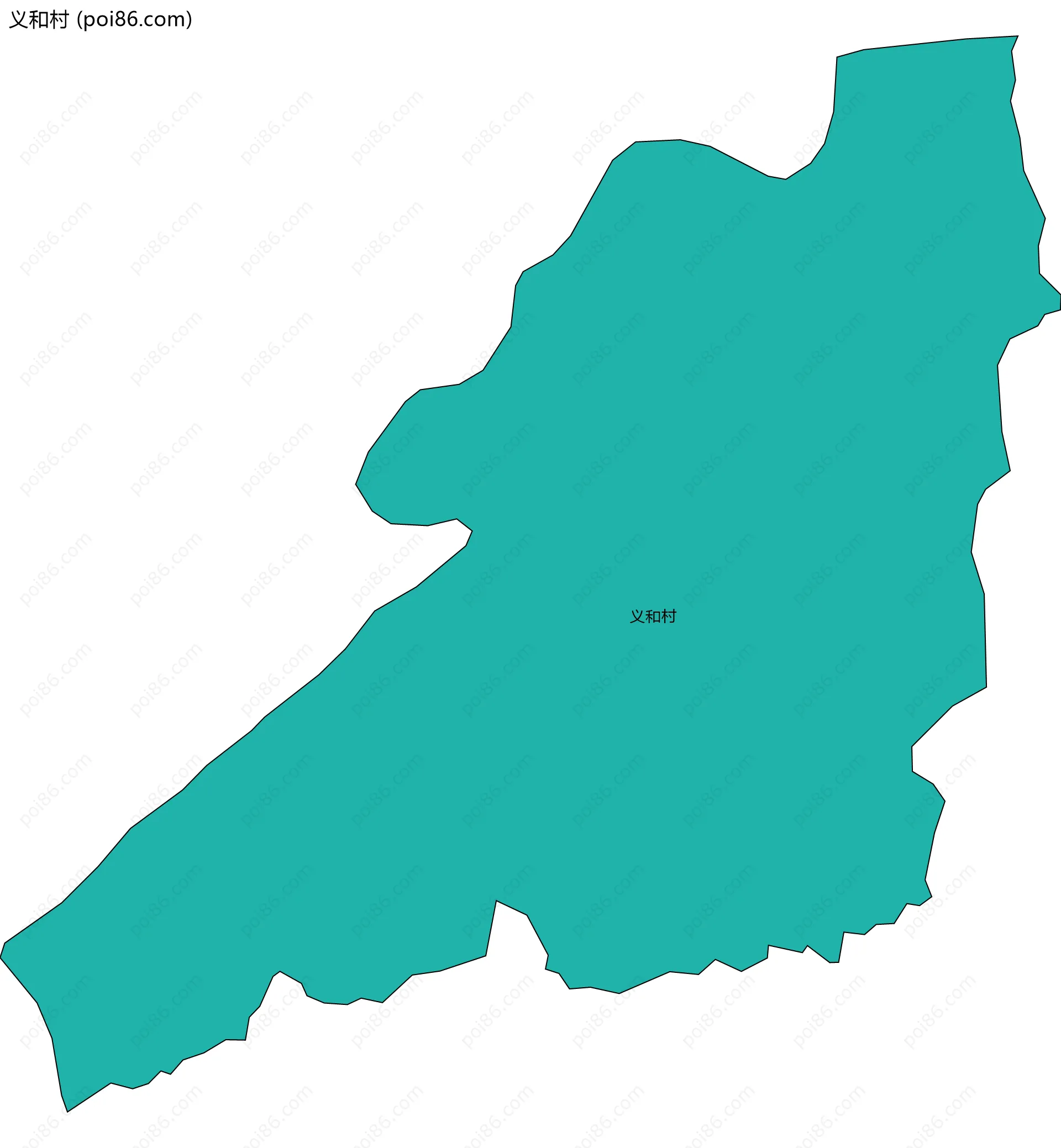 义和村边界地图