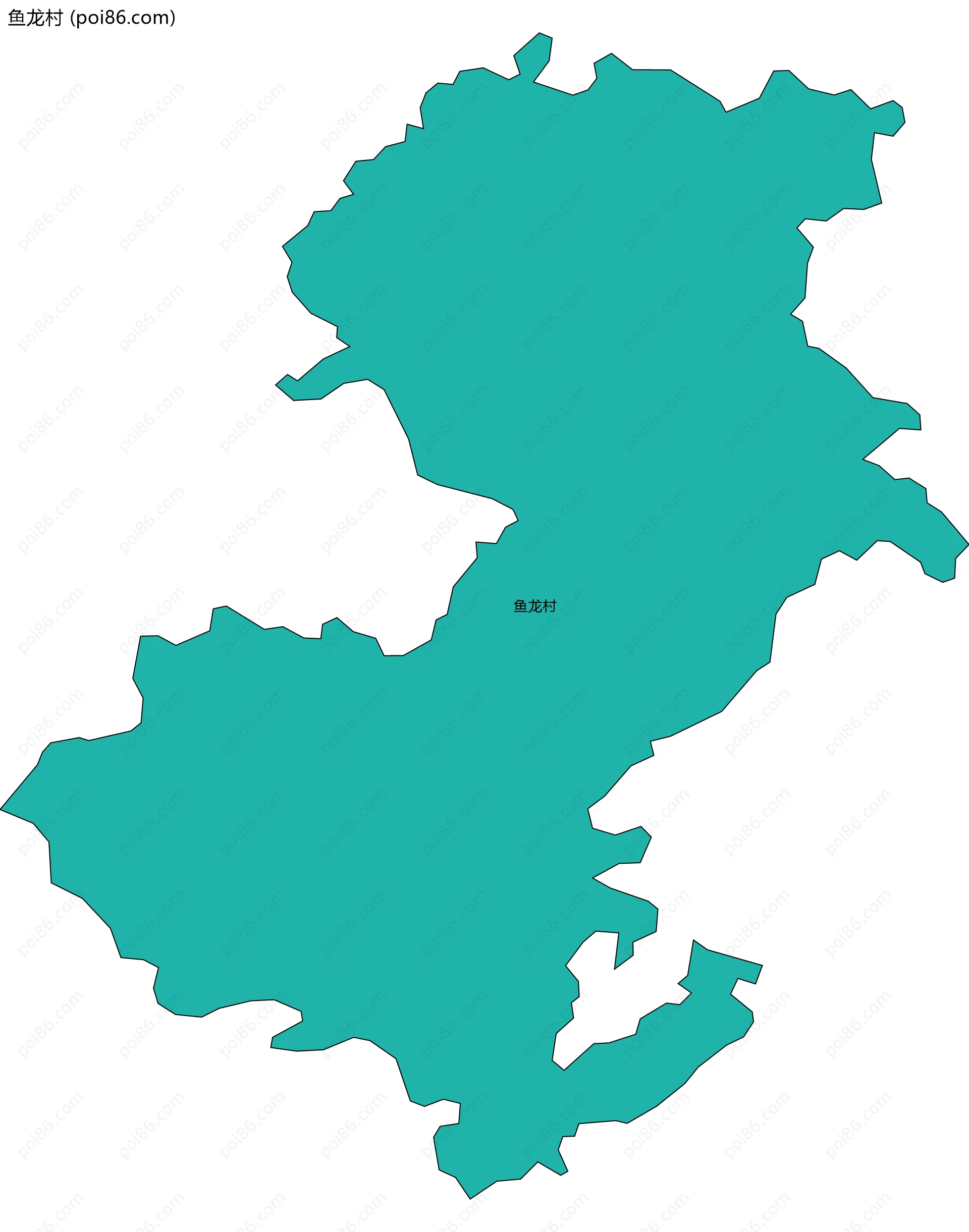 鱼龙村边界地图