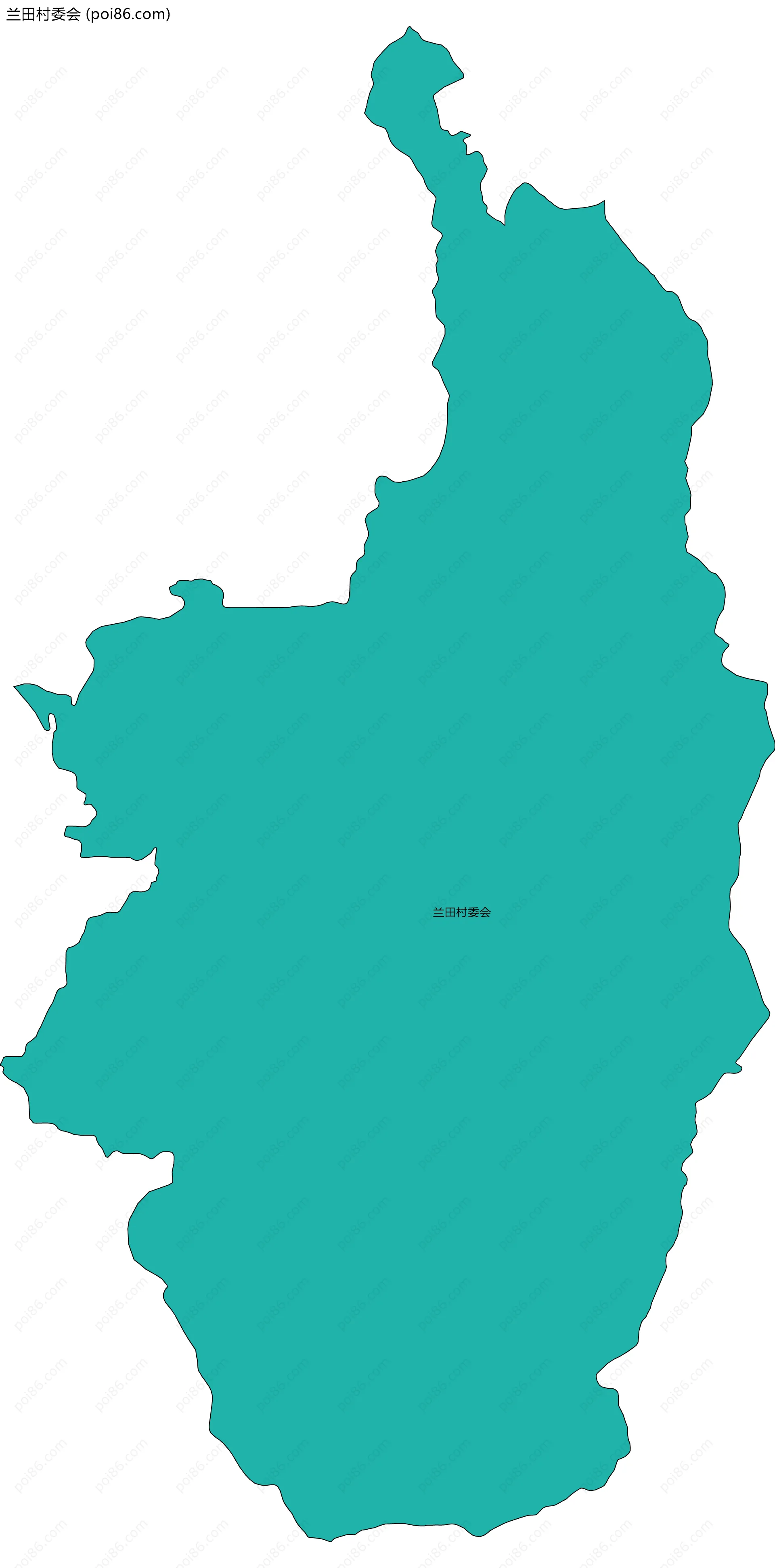 兰田村委会边界地图