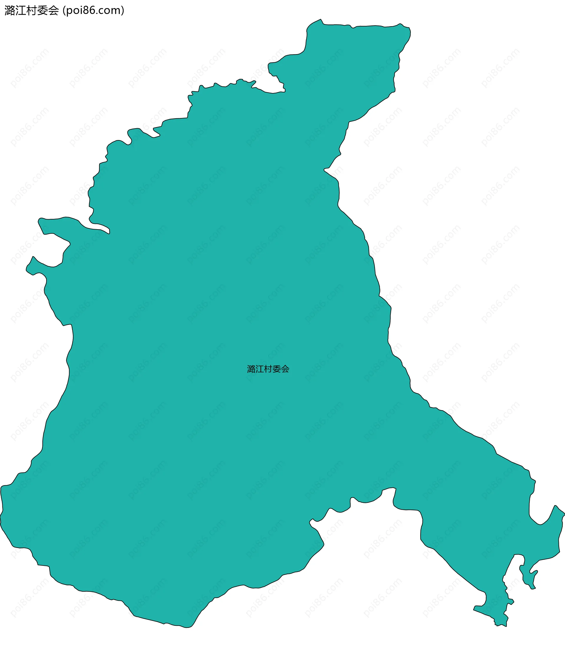 潞江村委会边界地图