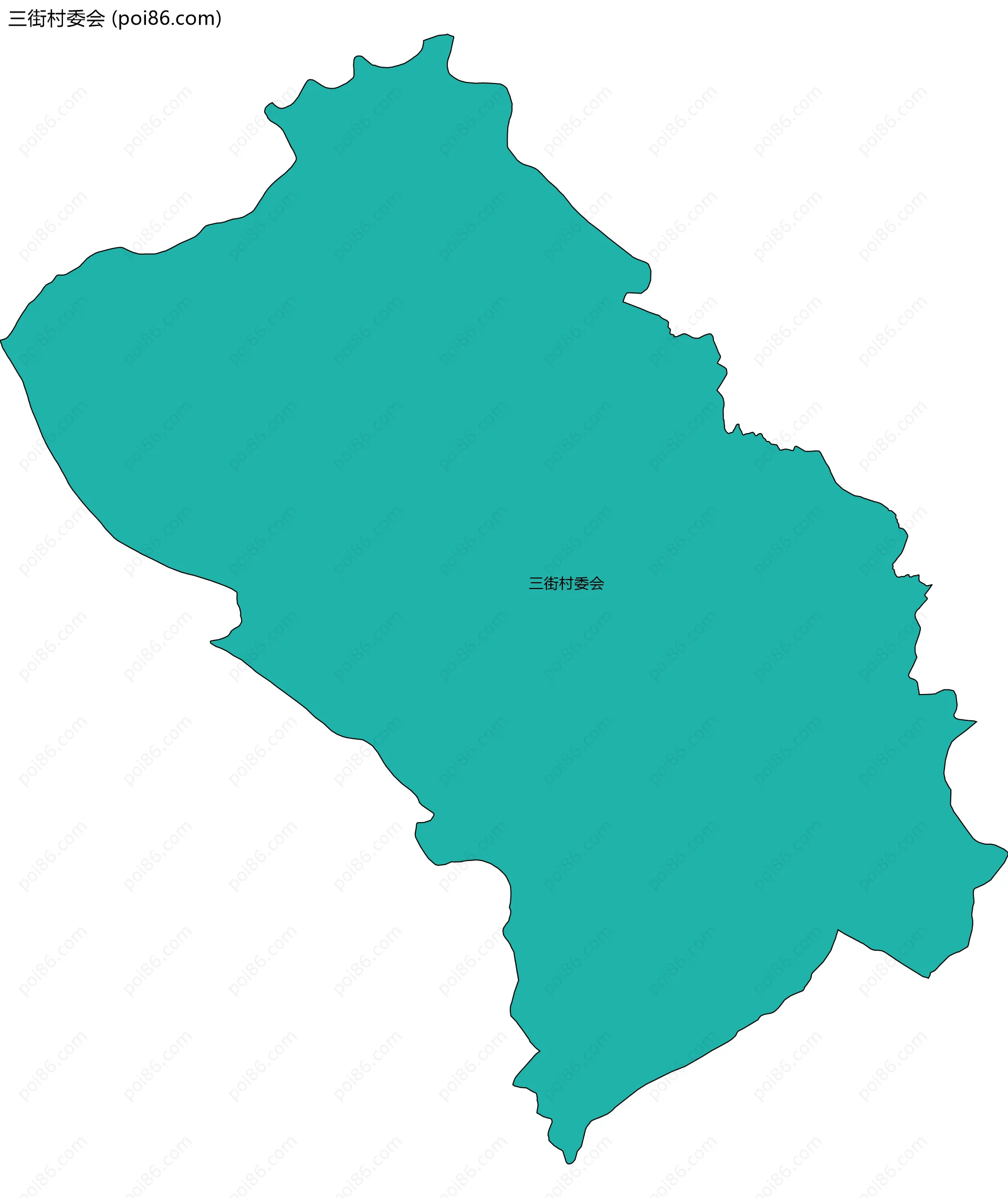 三街村委会边界地图