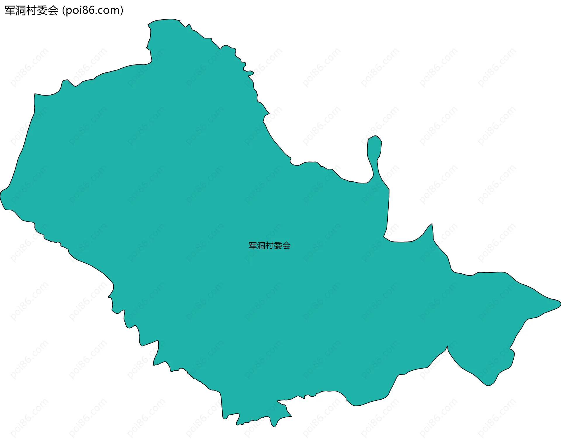 军洞村委会边界地图