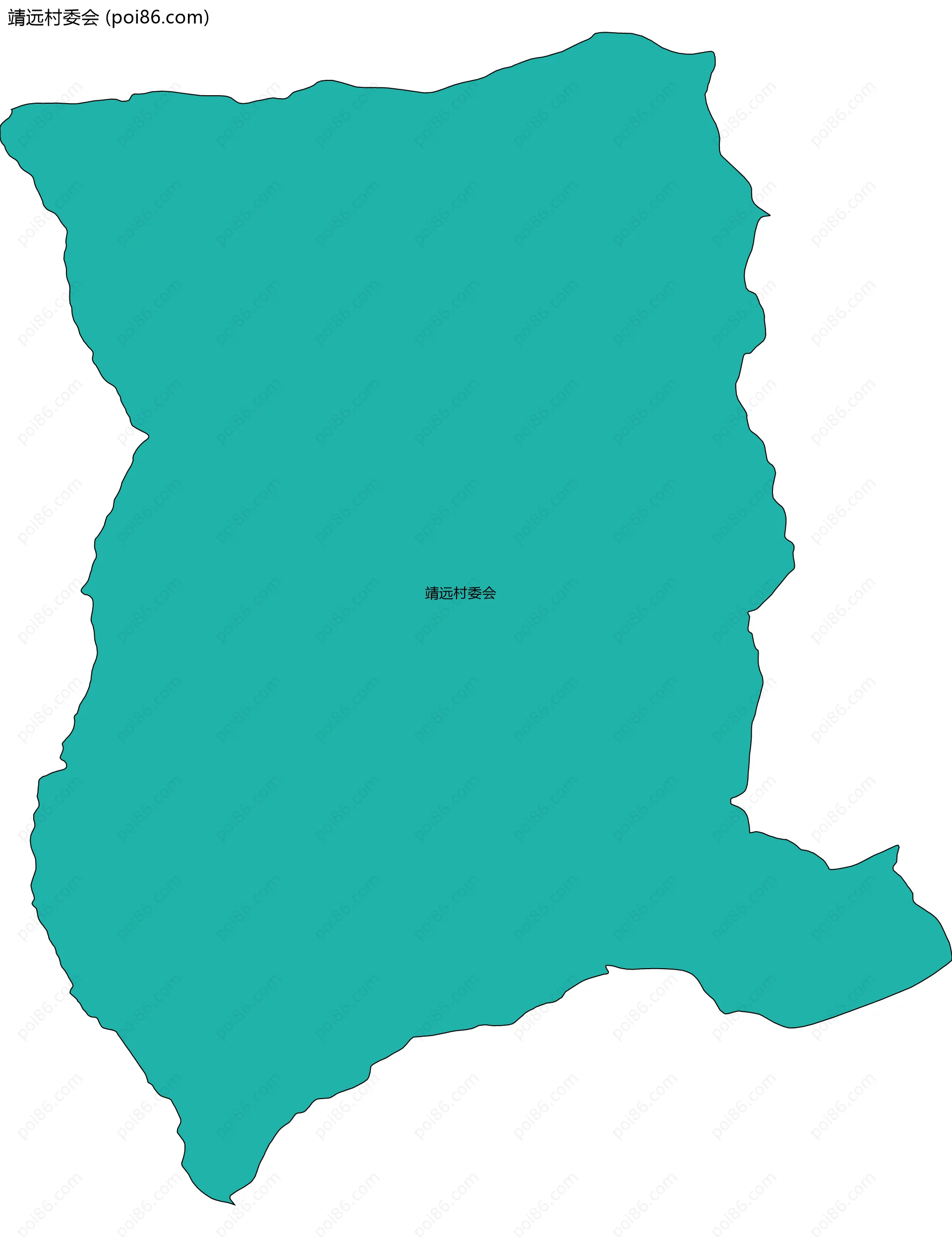 靖远村委会边界地图