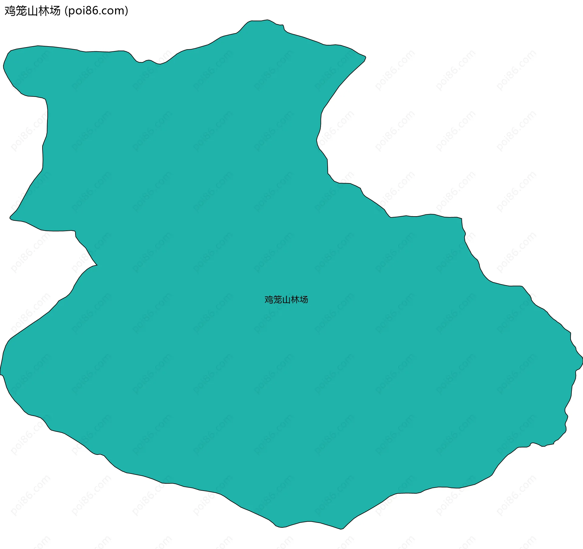 鸡笼山林场边界地图