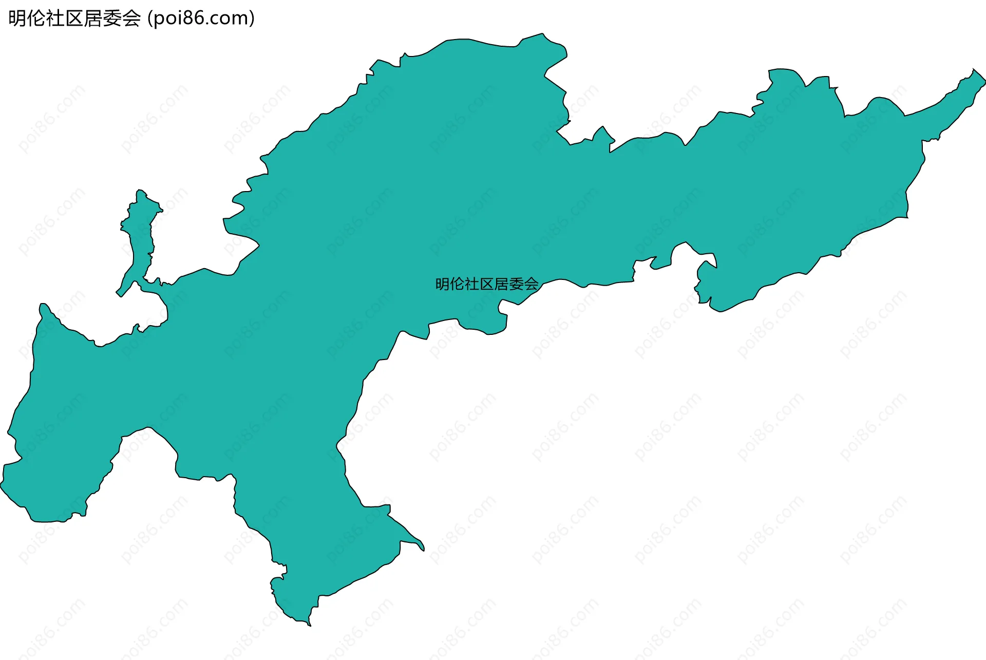 明伦社区居委会边界地图