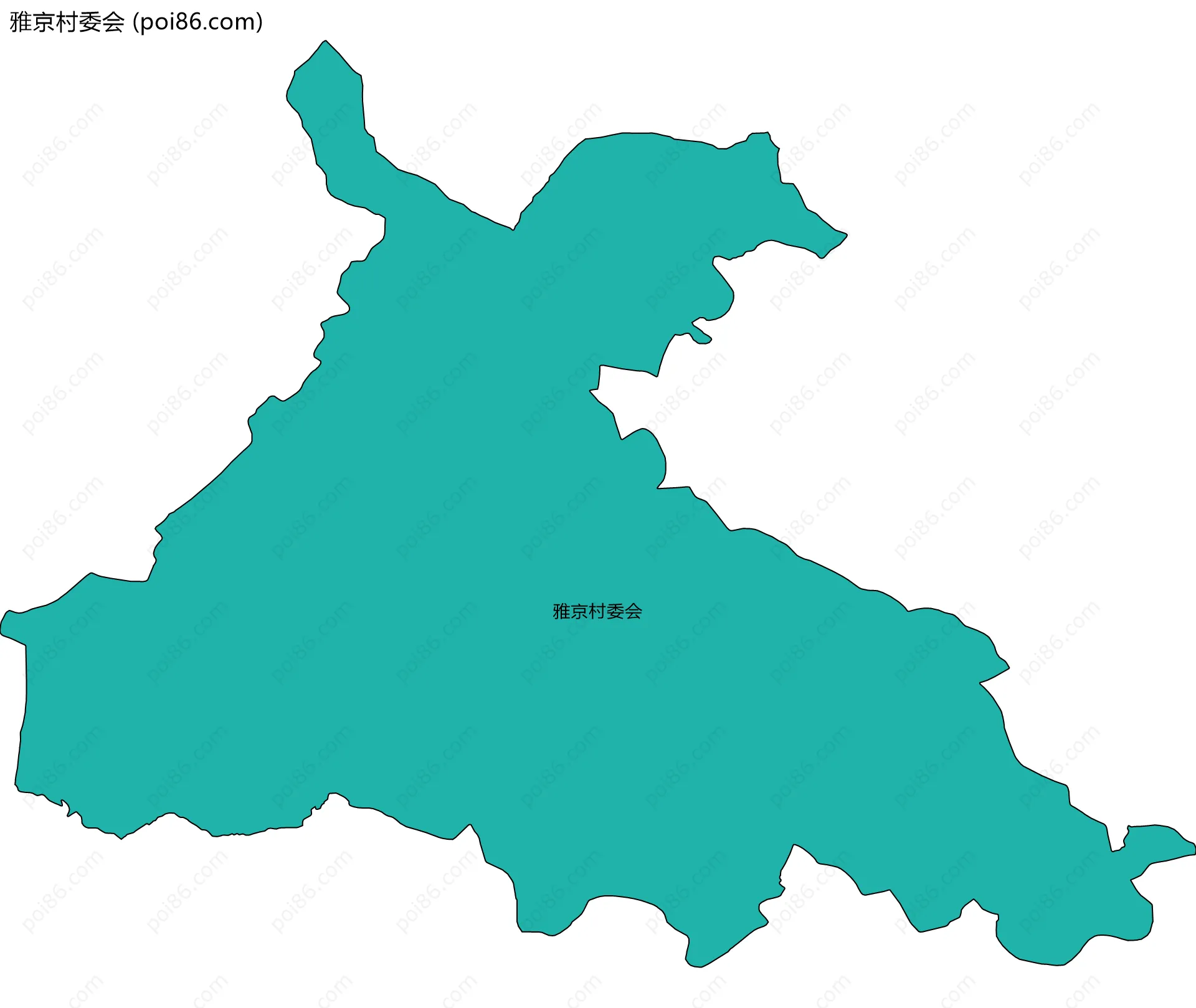 雅京村委会边界地图