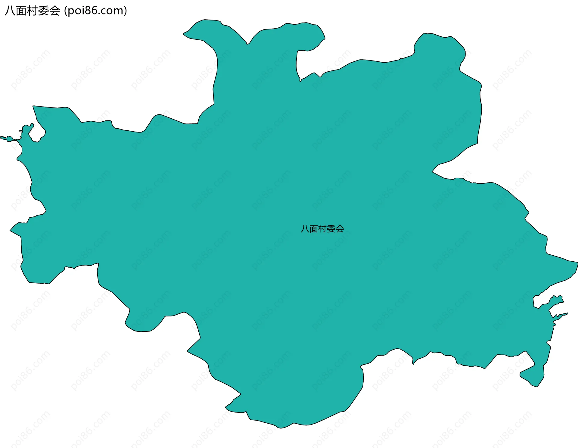 八面村委会边界地图