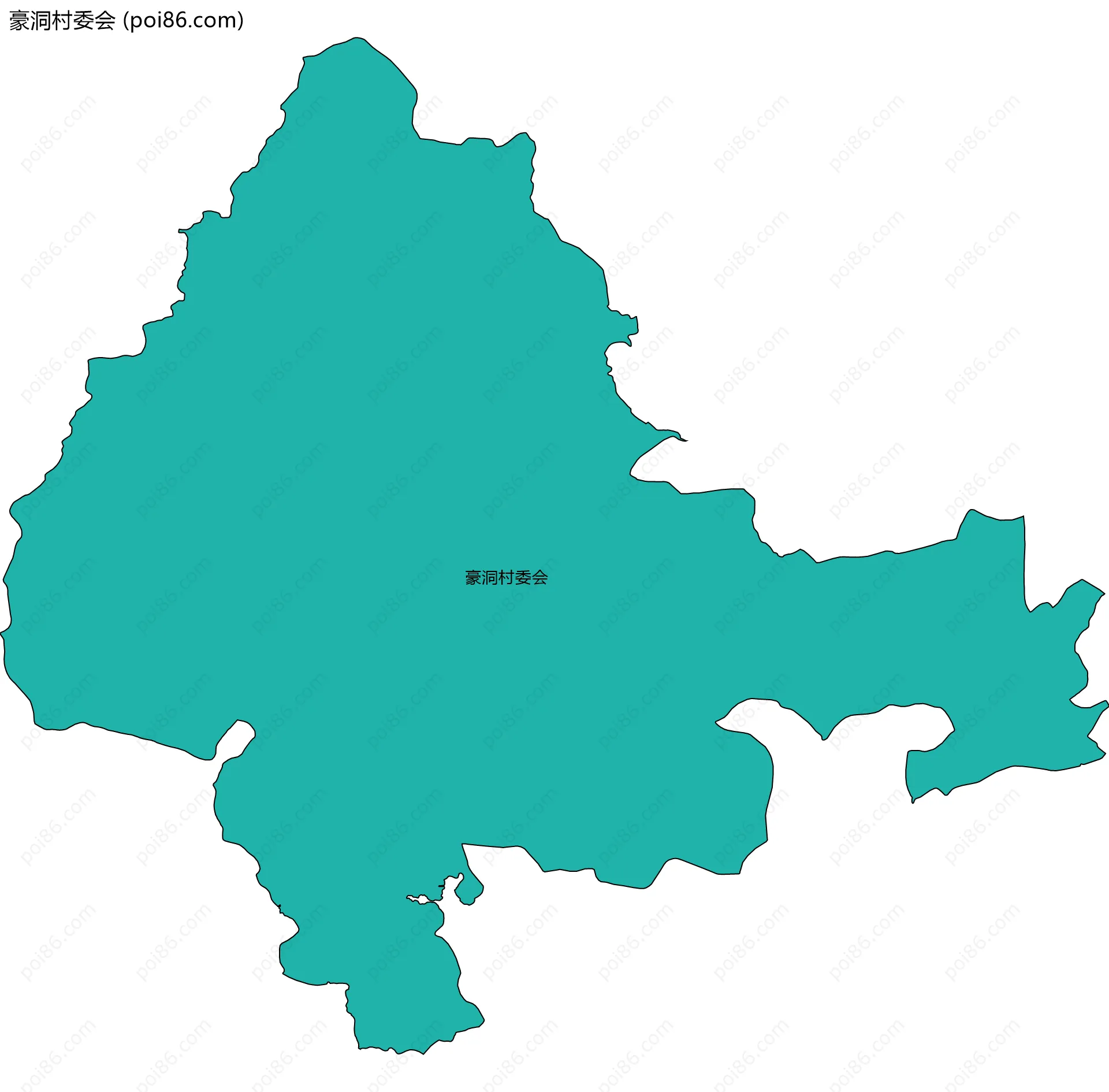 豪洞村委会边界地图