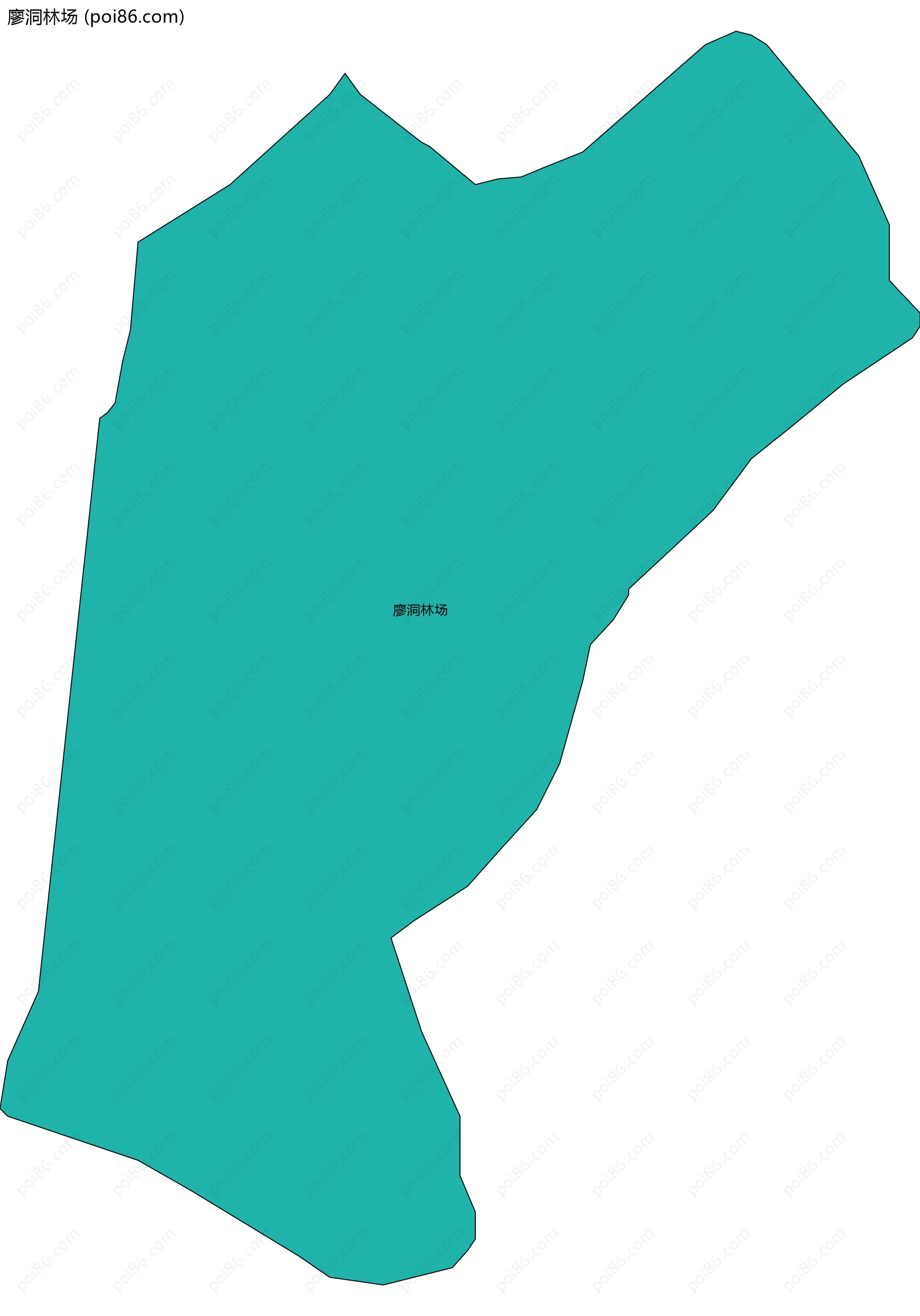 廖洞林场边界地图