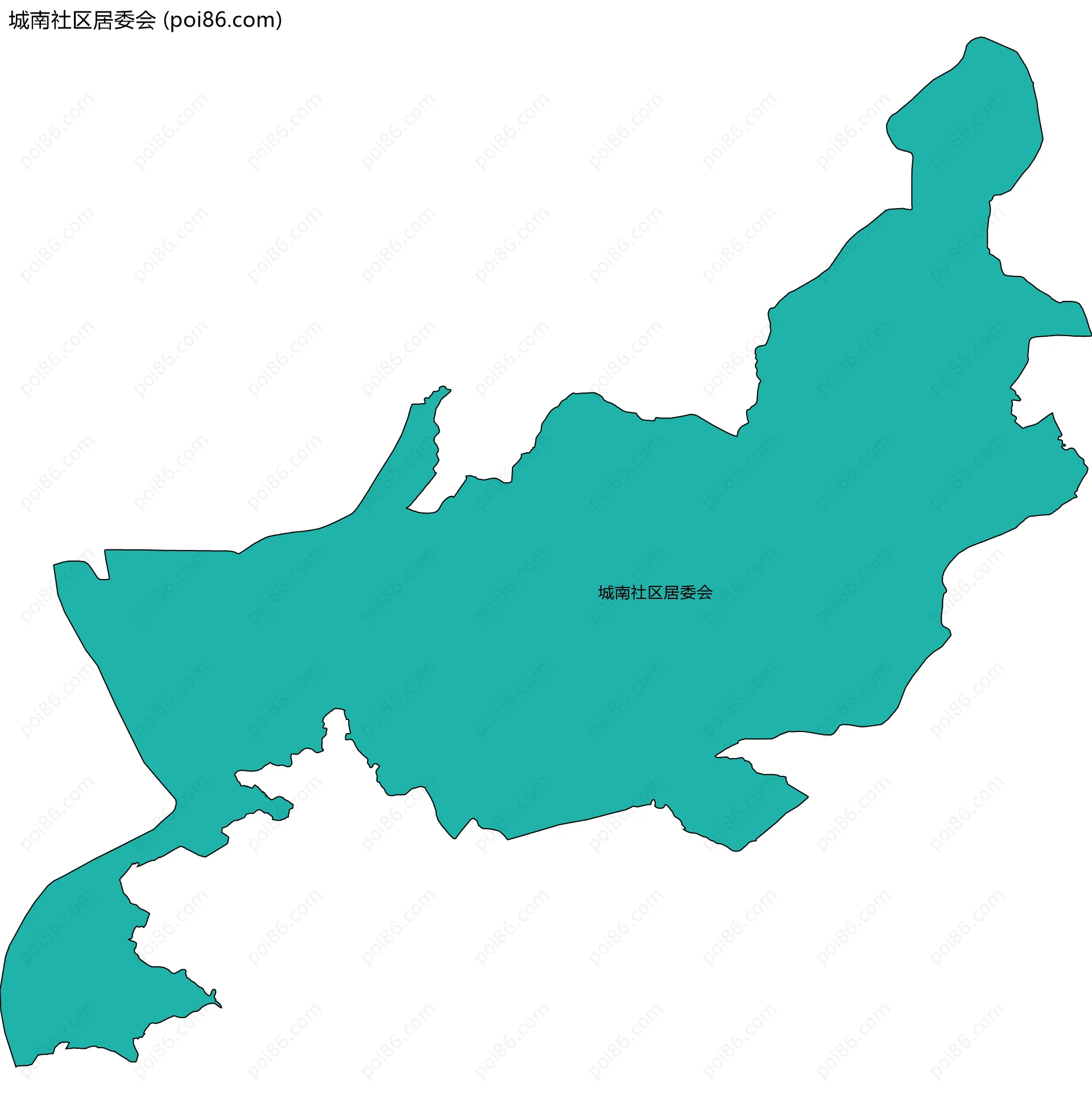 城南社区居委会边界地图