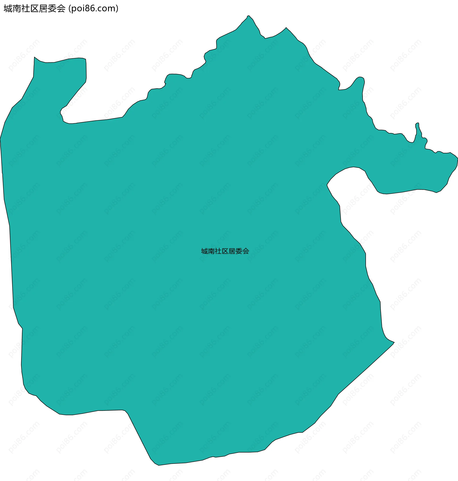城南社区居委会边界地图
