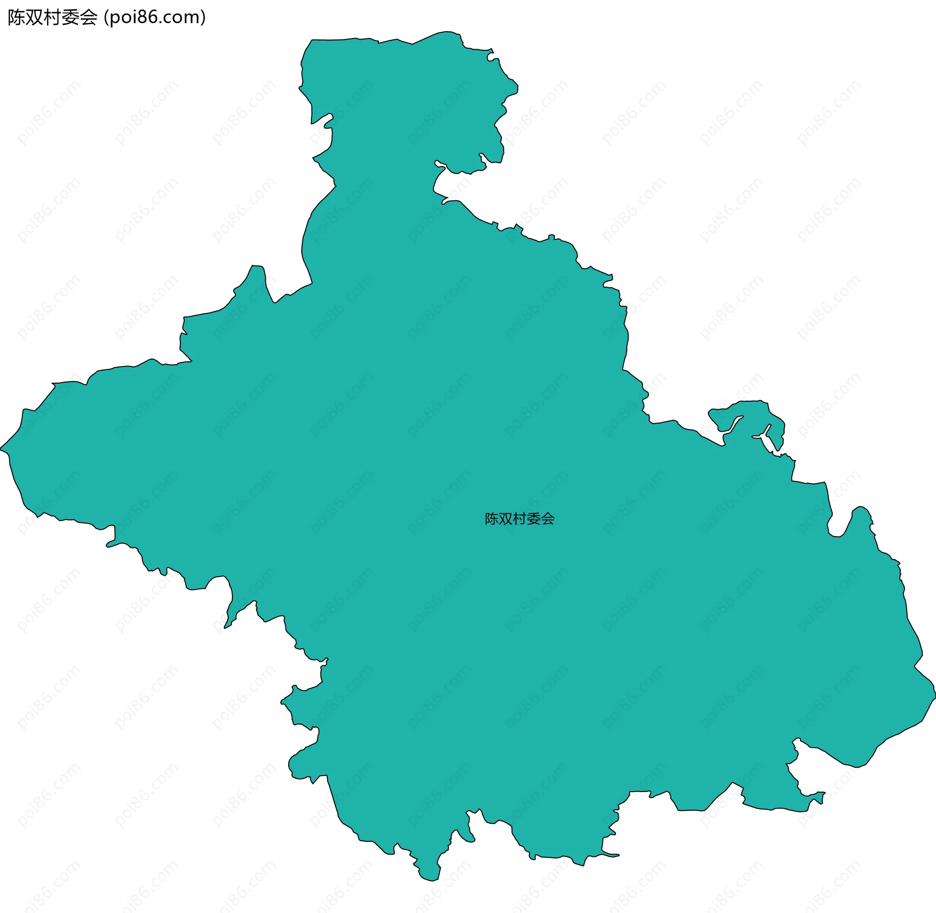 陈双村委会边界地图