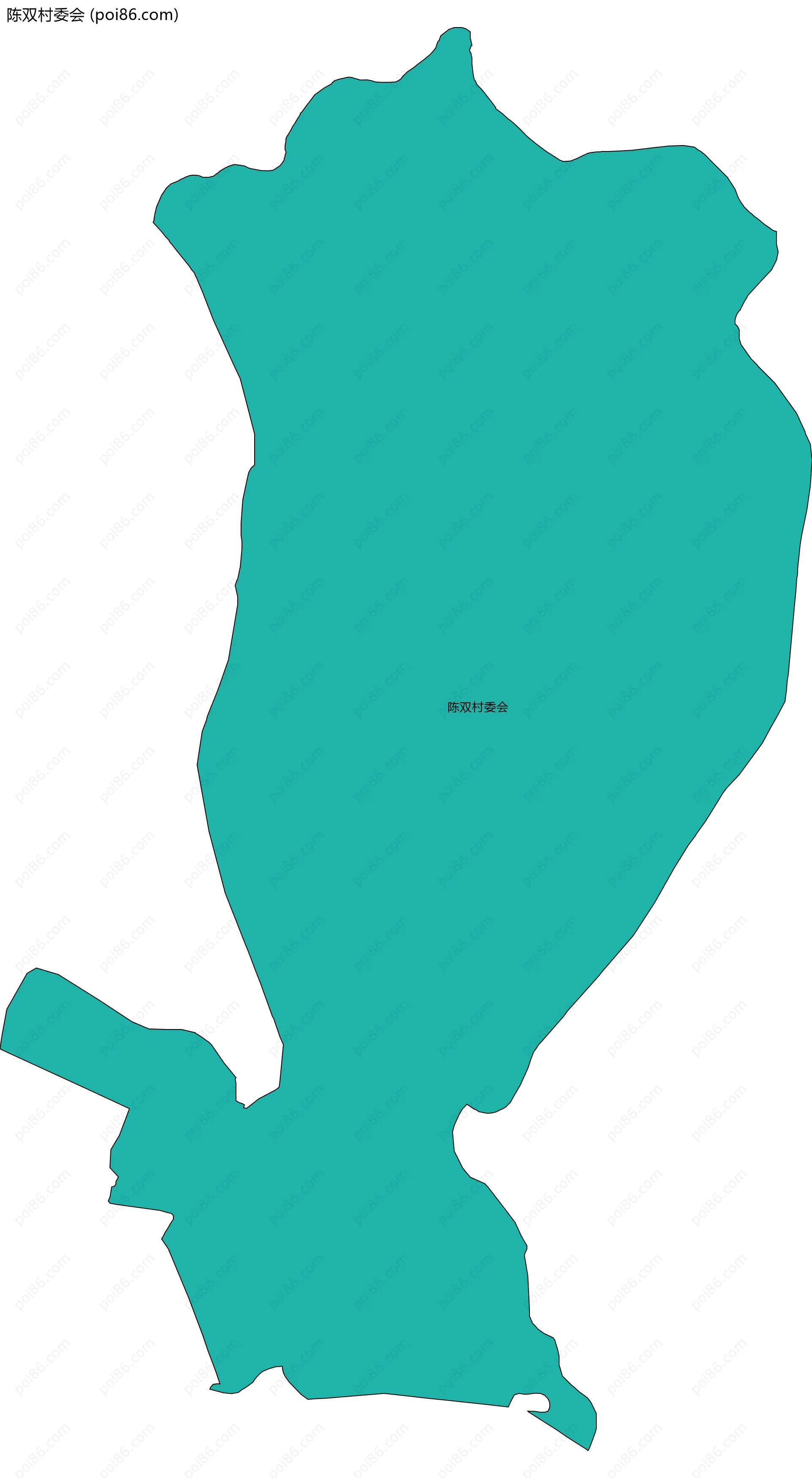 陈双村委会边界地图