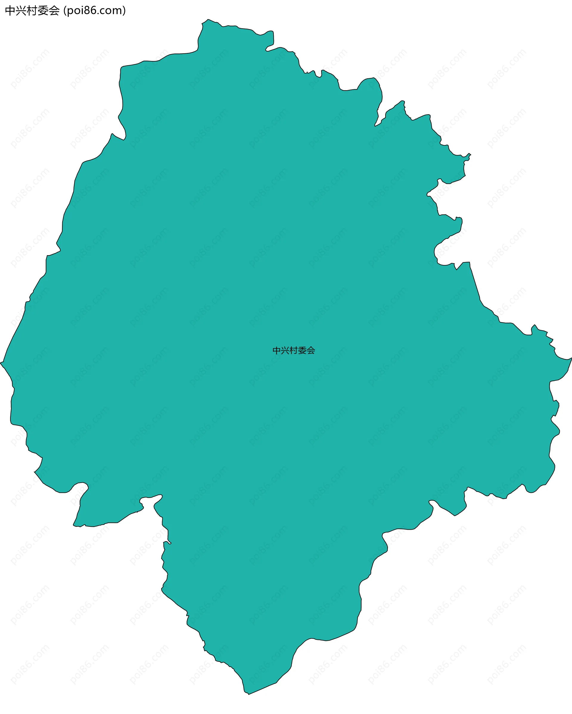 中兴村委会边界地图