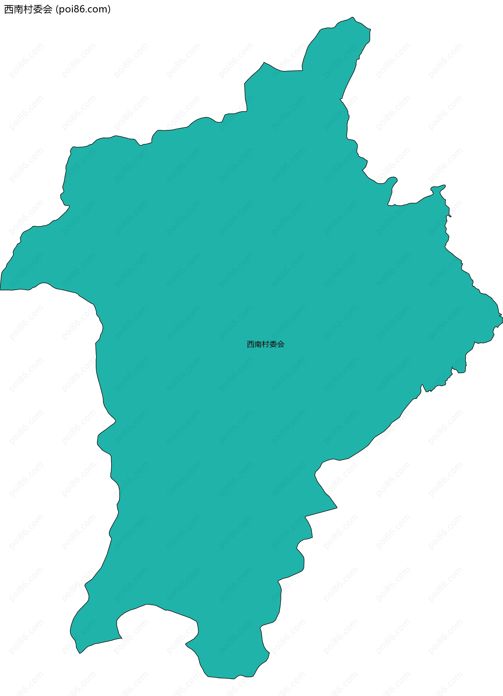 西南村委会边界地图