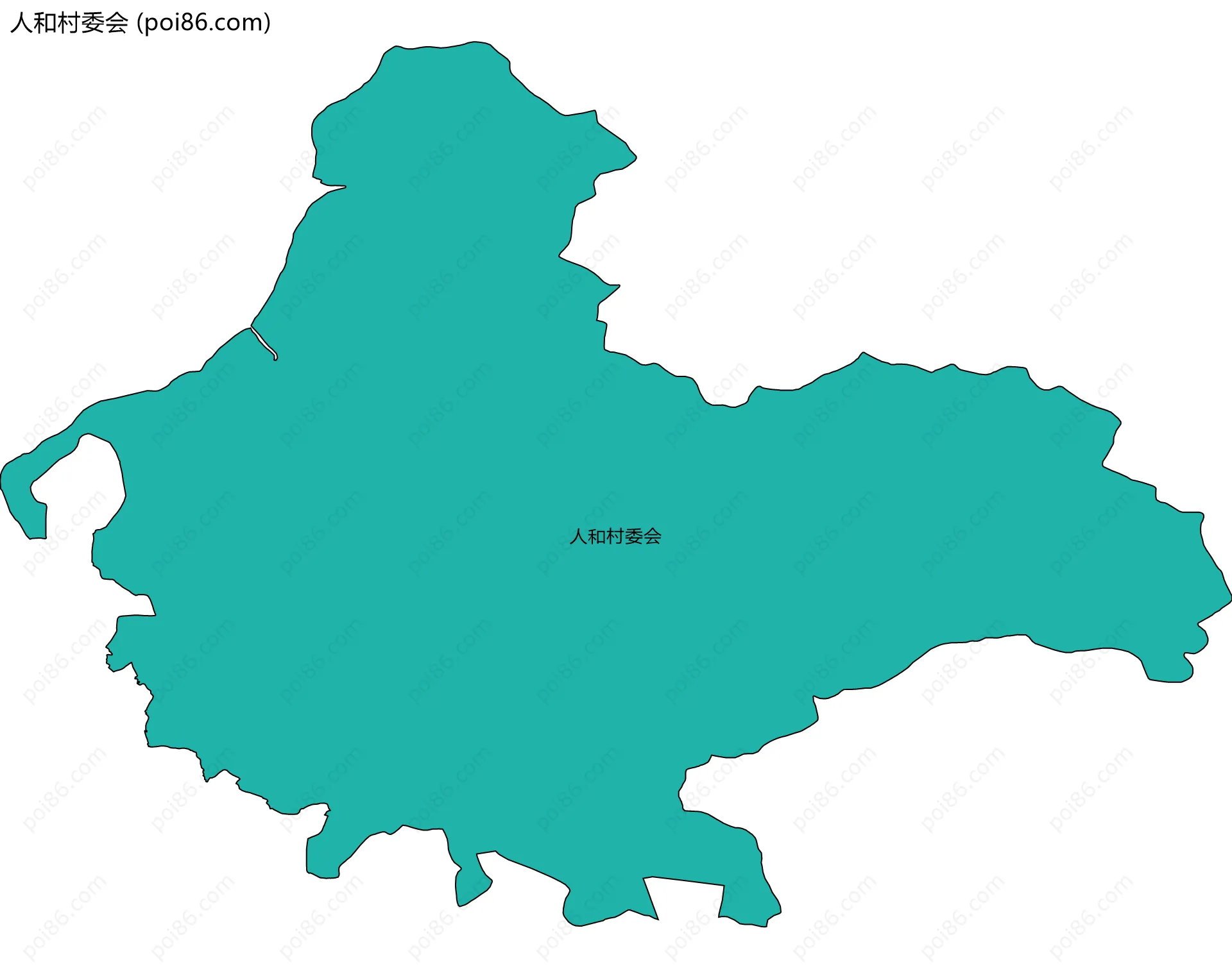 人和村委会边界地图