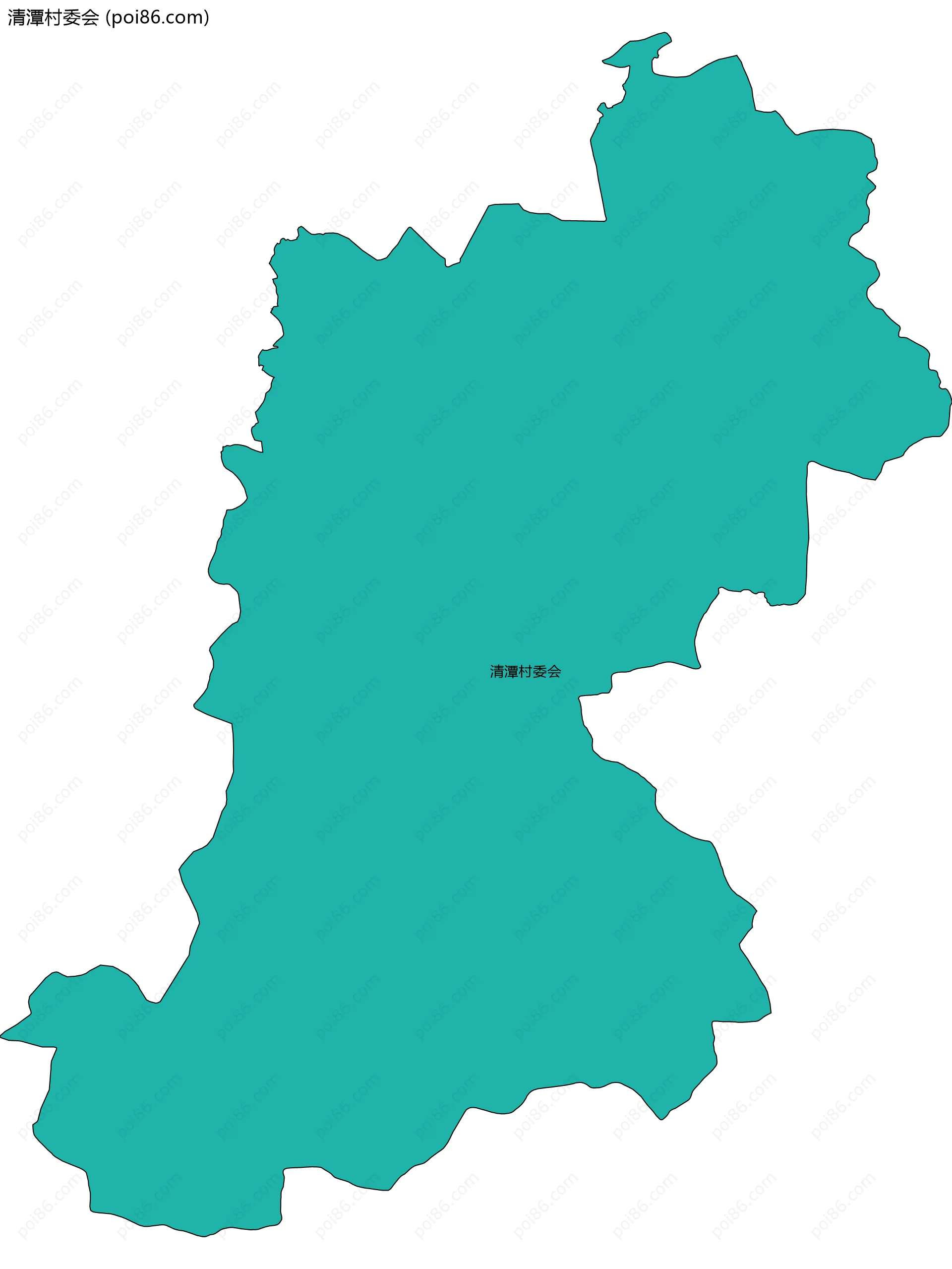 清潭村委会边界地图